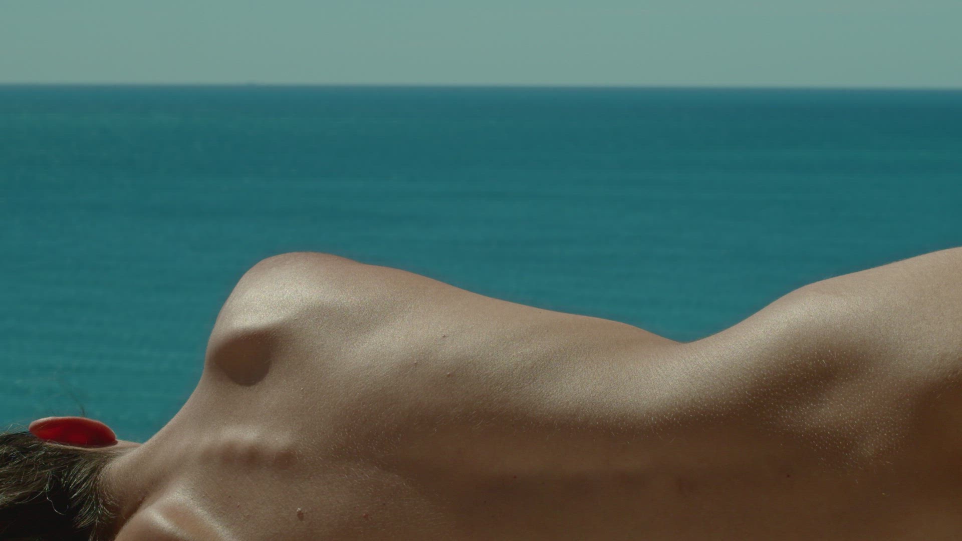 Woman's back in the sun