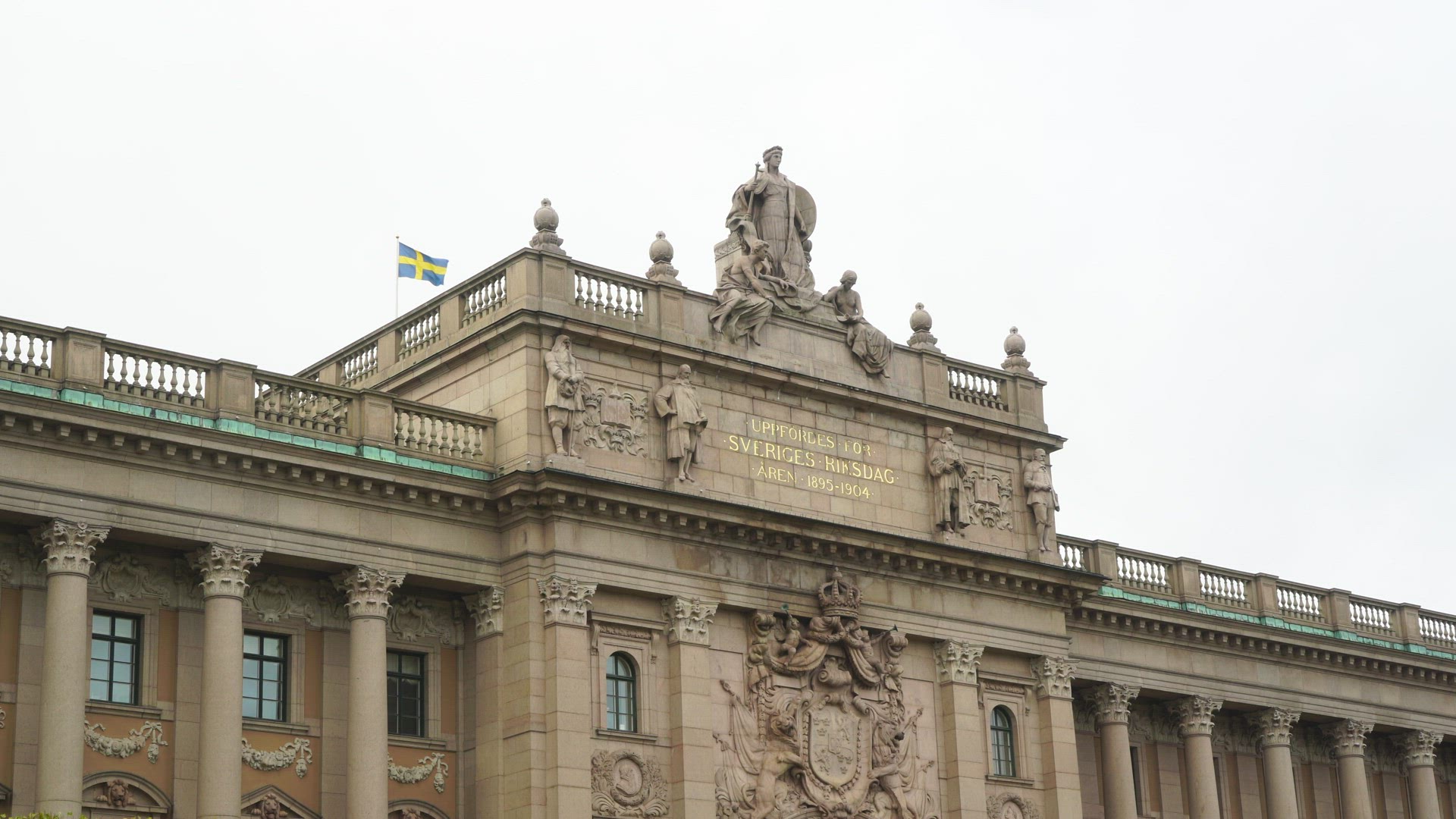Swedish Parliament building in Stockholm
