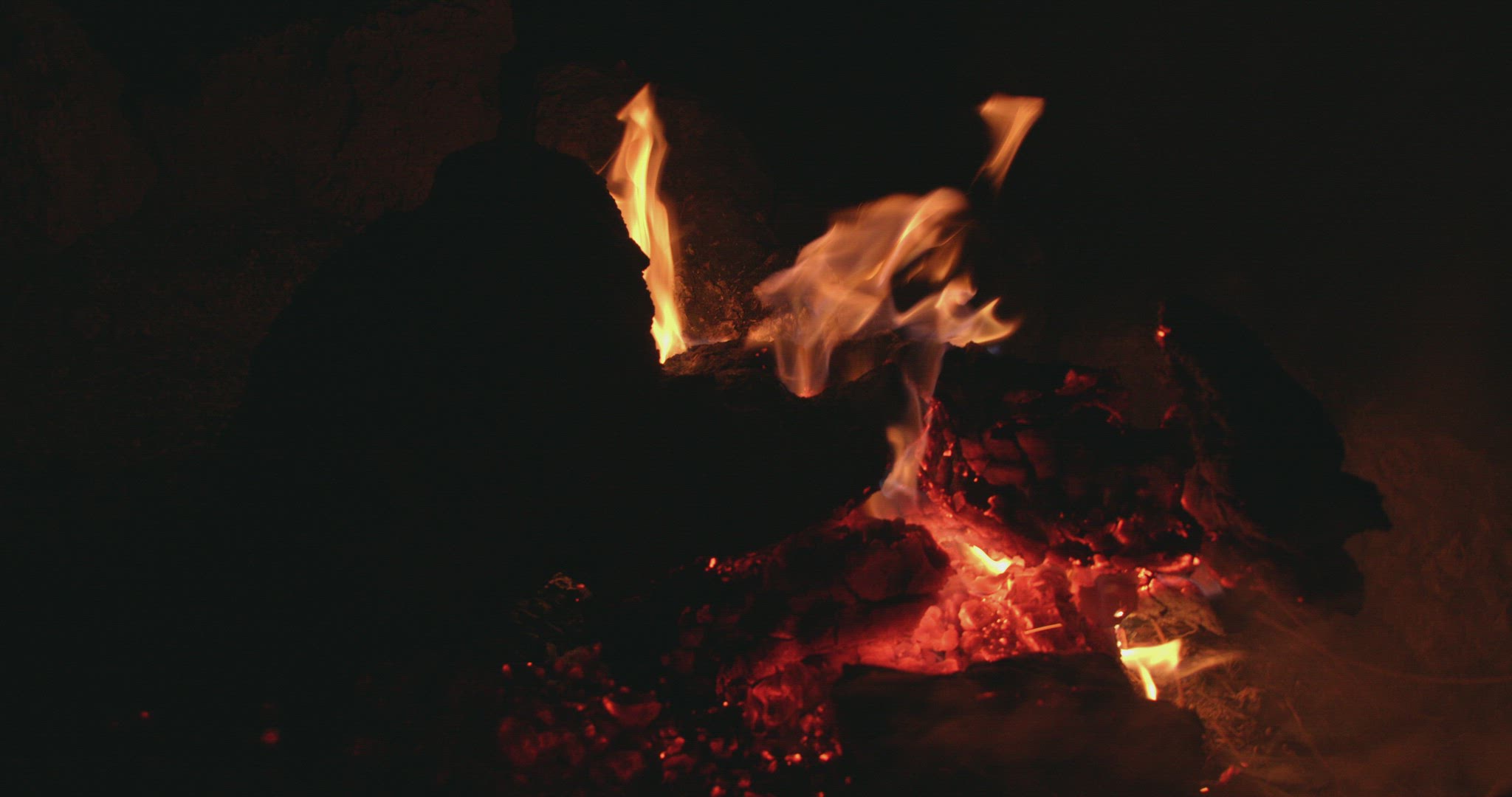 Burning wood