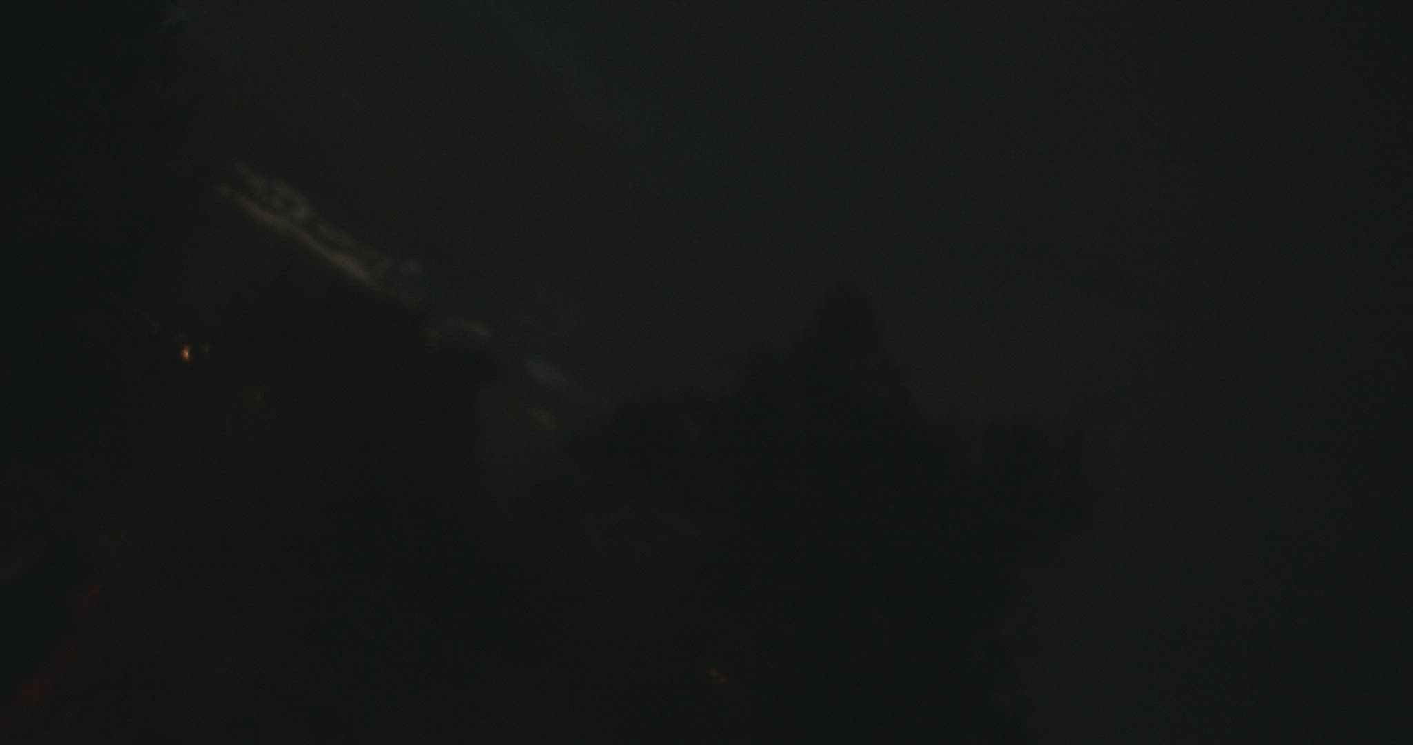 Sparks on black sky