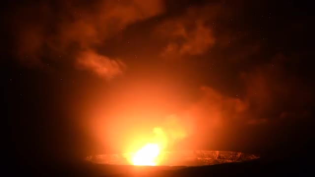 Astrophotography Time Lapse of Stars over Volcano in Hawaii -Tilt Up-