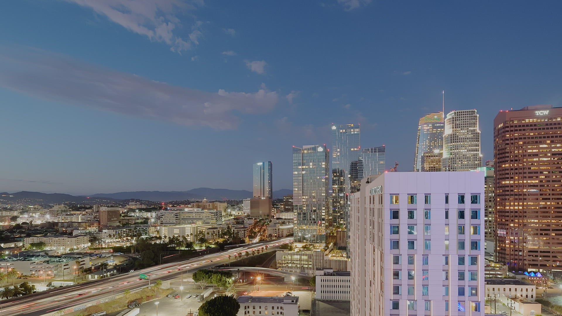 Los Angeles Downtown 110 Freeway Time Lapse - 8k