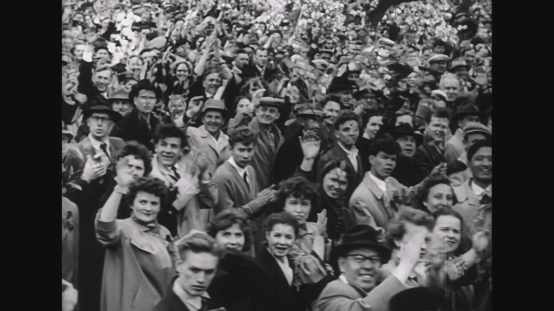 Nikita Khrushchev bathing in the crowd