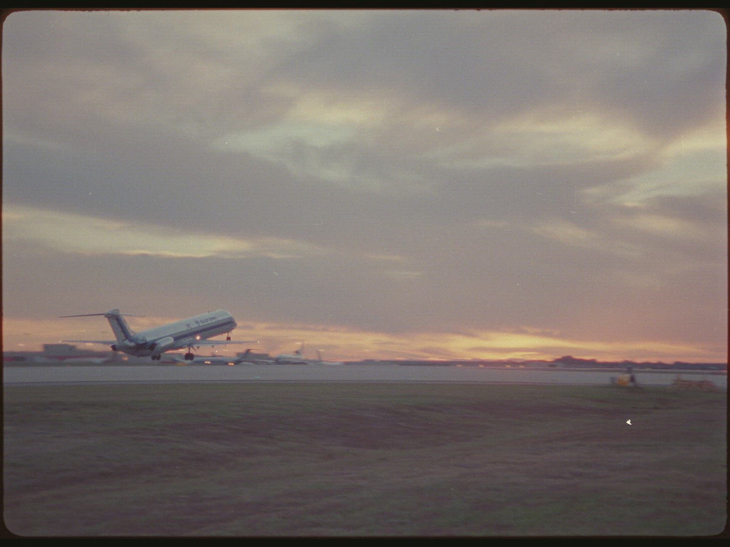 DC9 Take Off Sunset