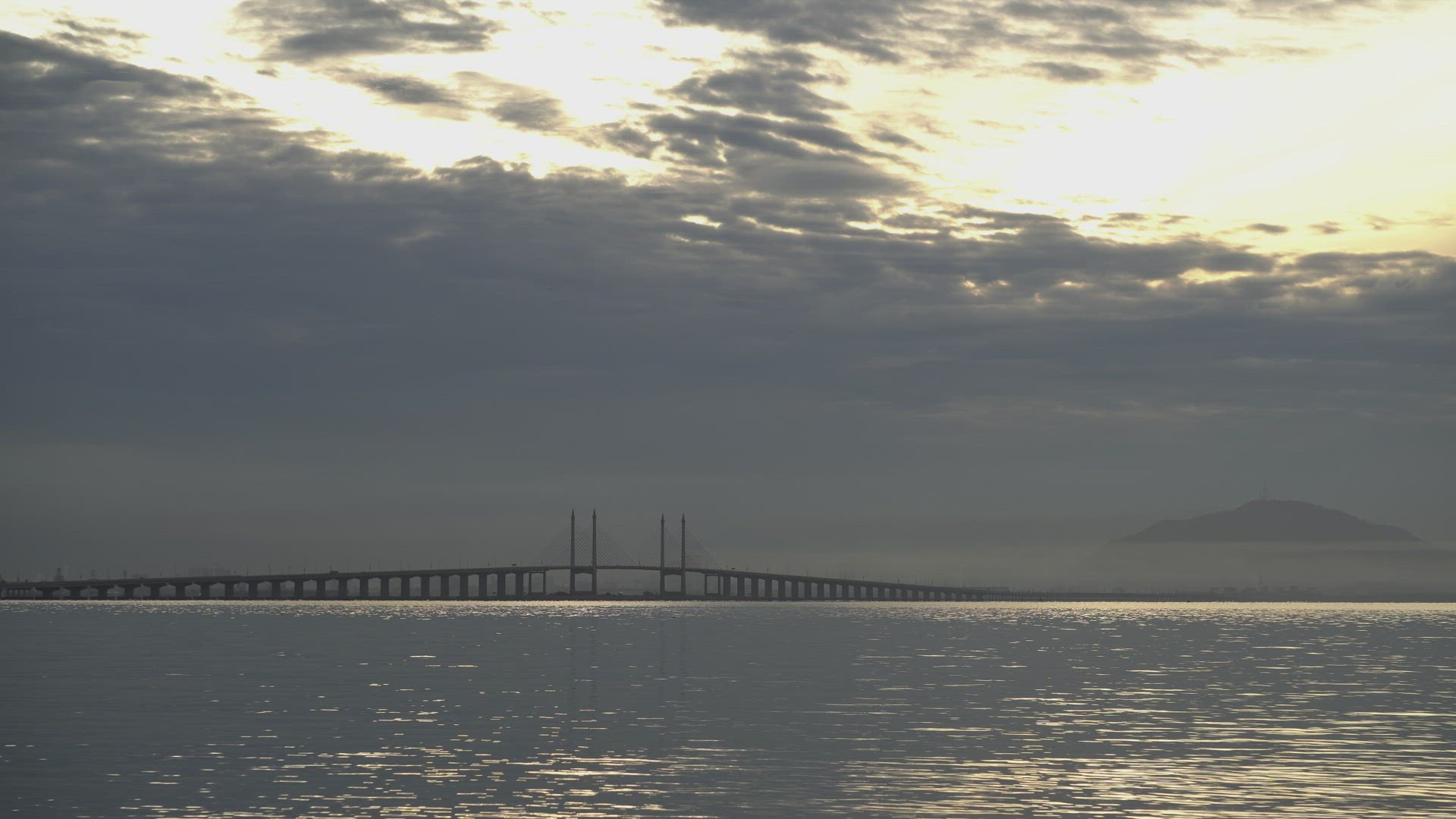 Morning view of architecture Penang Bridge
