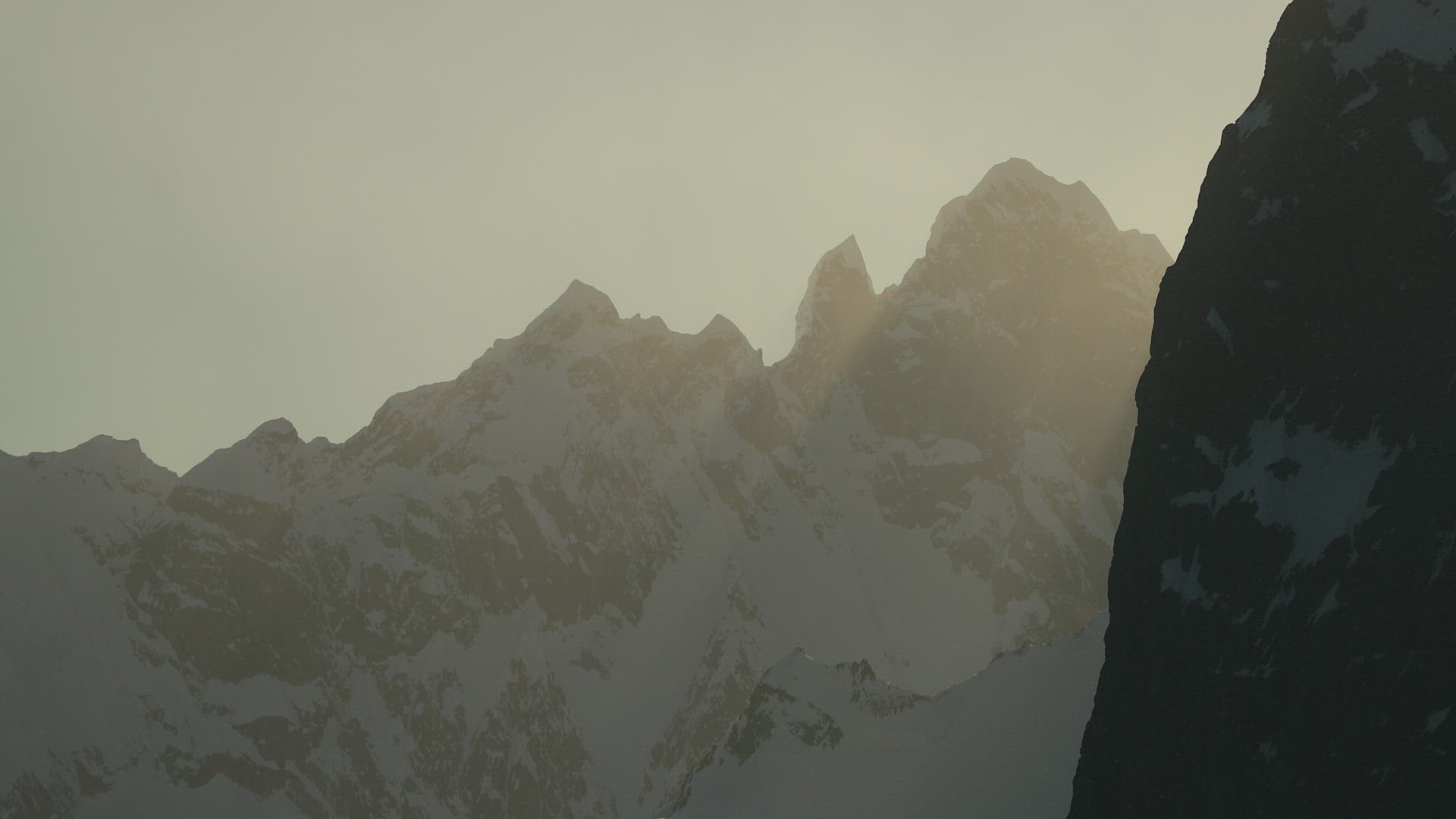 Light through Peaks Anatarctica