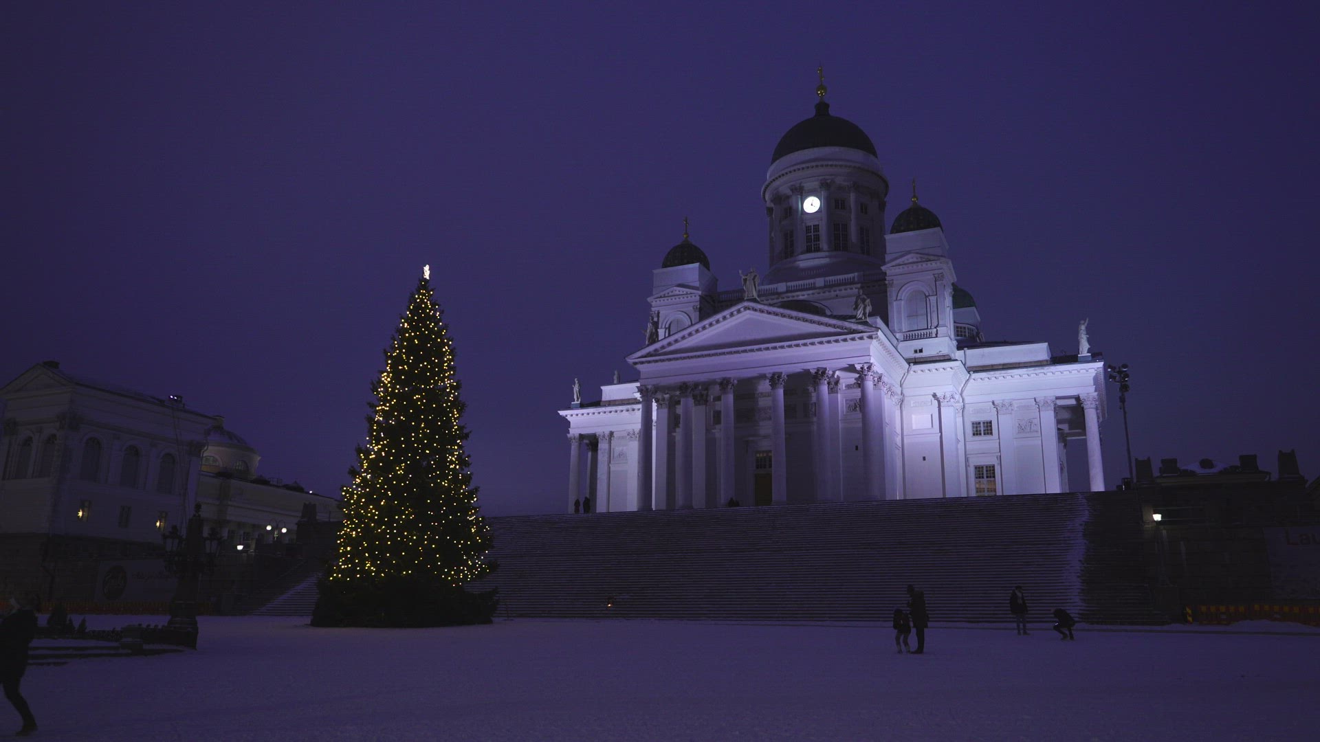 Helsinki Cathedral - evening shot - people taking pictures