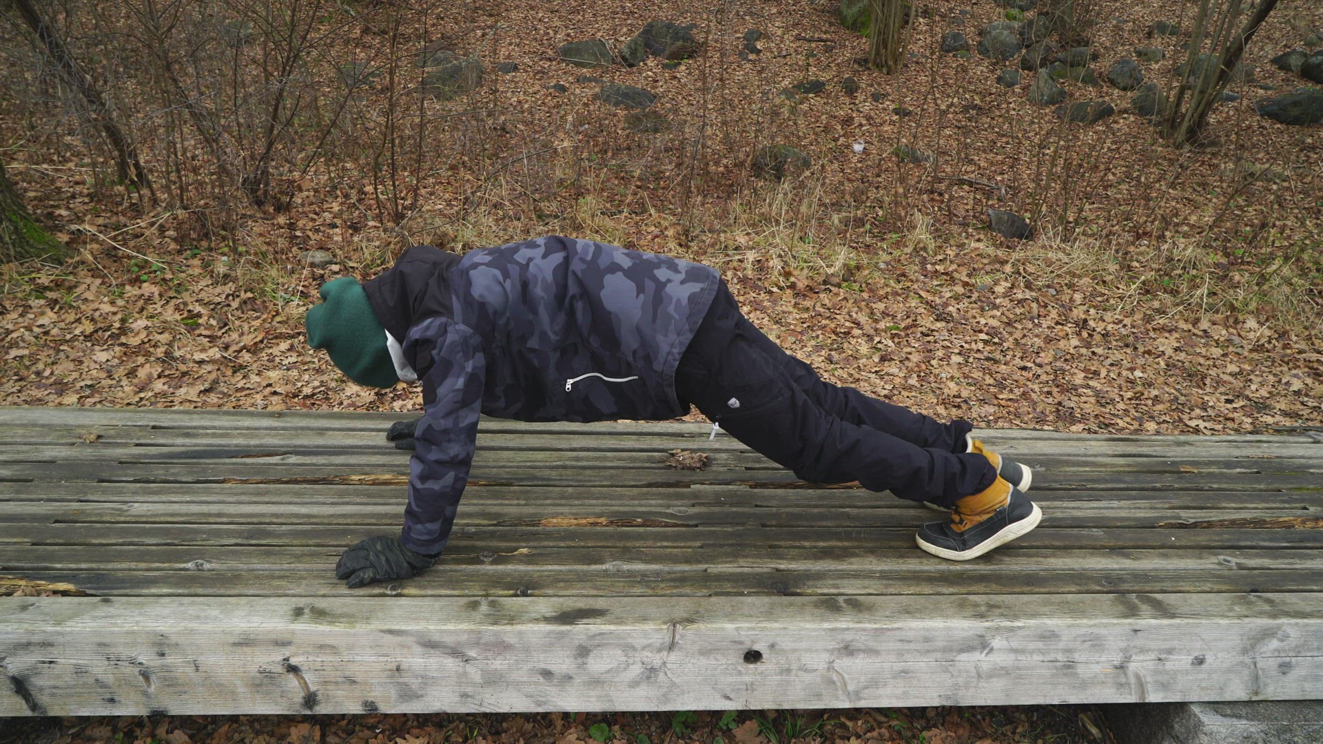 boy doing push-ups