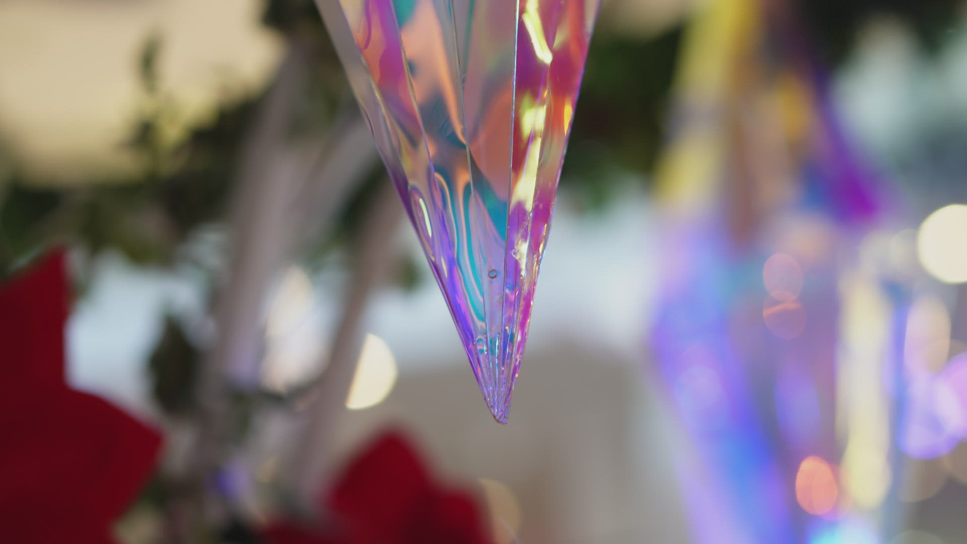 Close up the artificial crystal decoration