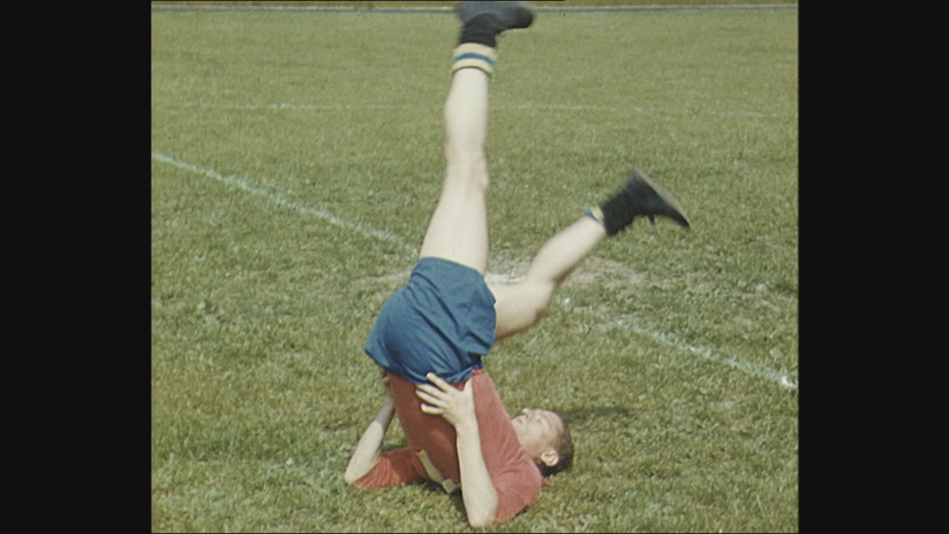 Swedens national soccer team training during world cup soccer - Gustavsberg 1958