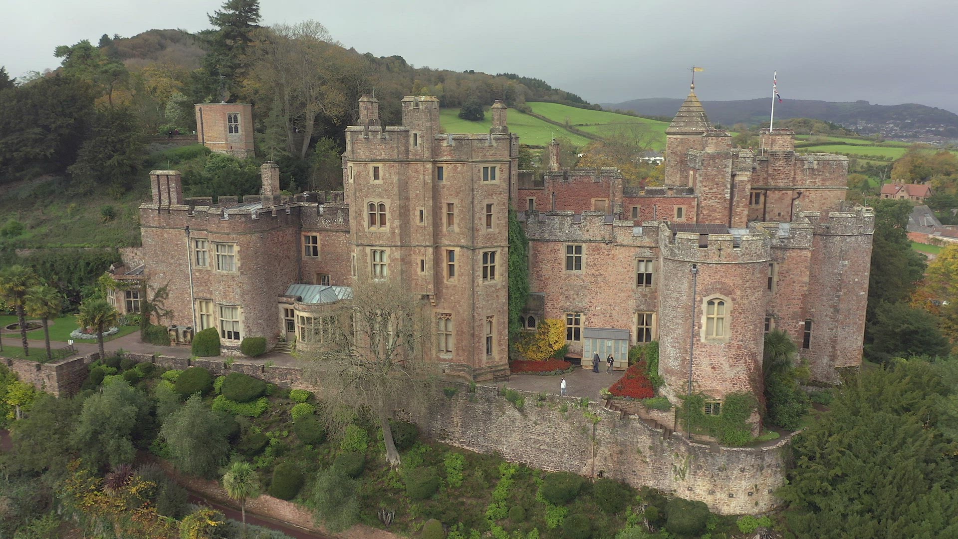 Dunster castle in Dunster, Exmoor National Park, Somerset, England