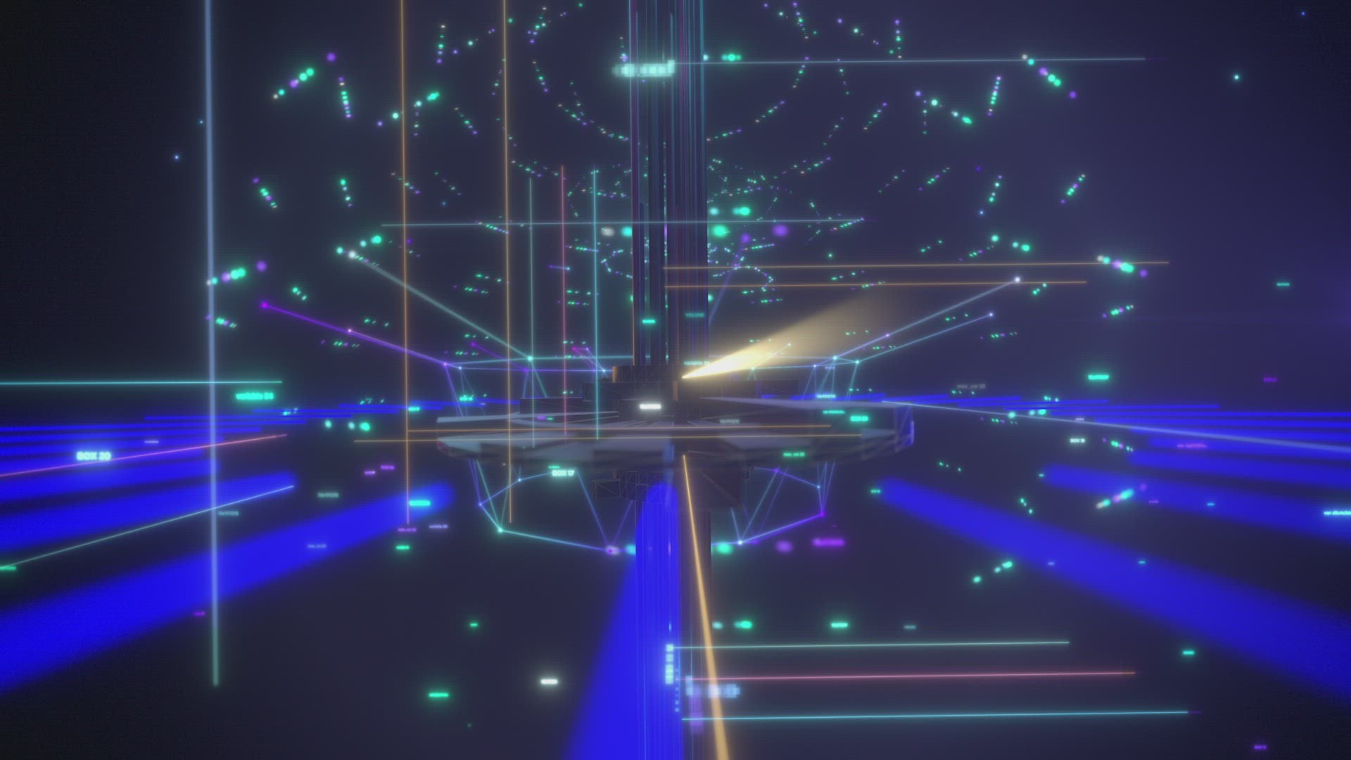 3d tech background loop