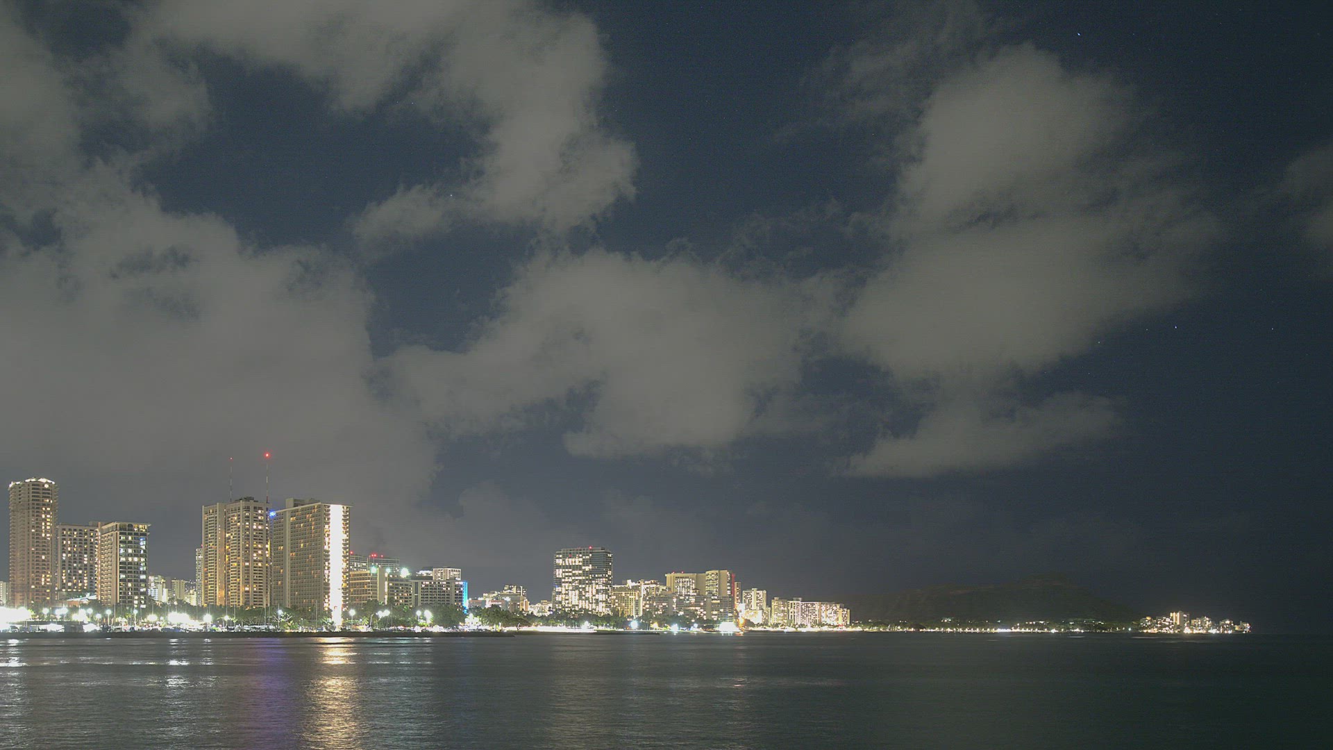 Waikiki skyline Time lapse from Magic Island 8K