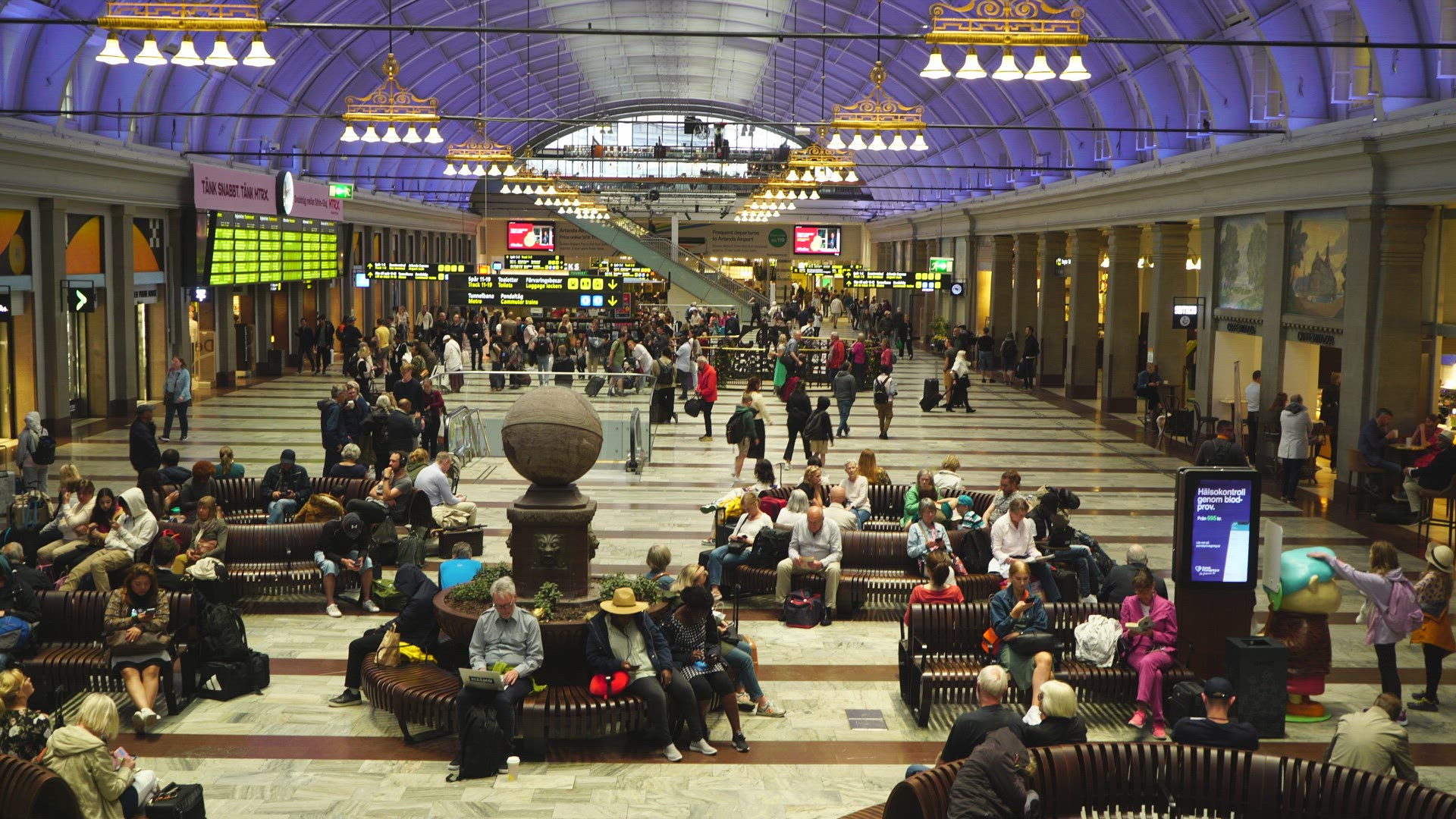 interior Stockholm Central Station - waiting area