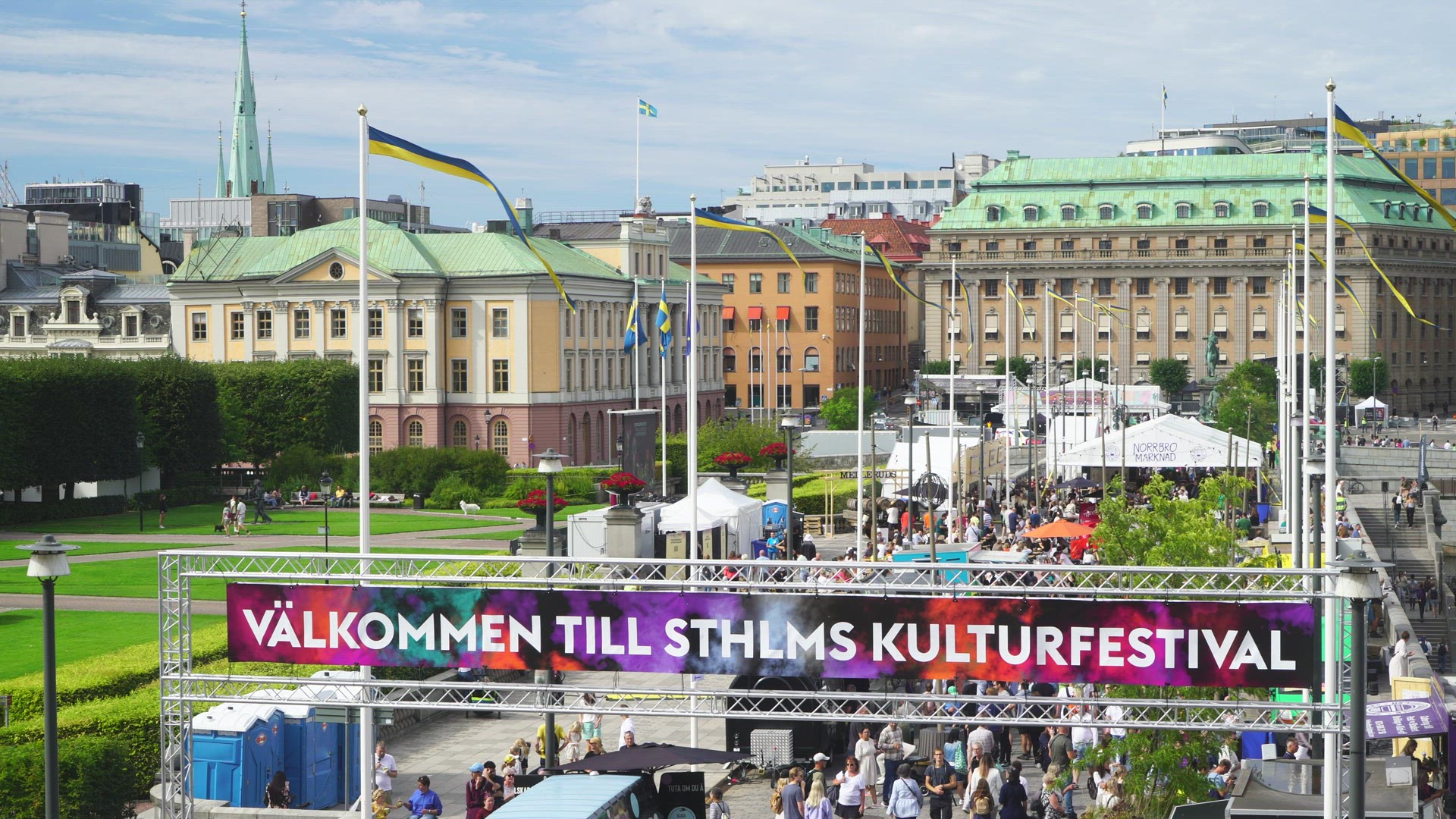 stockholm culture festival - view over event area in central stockholm