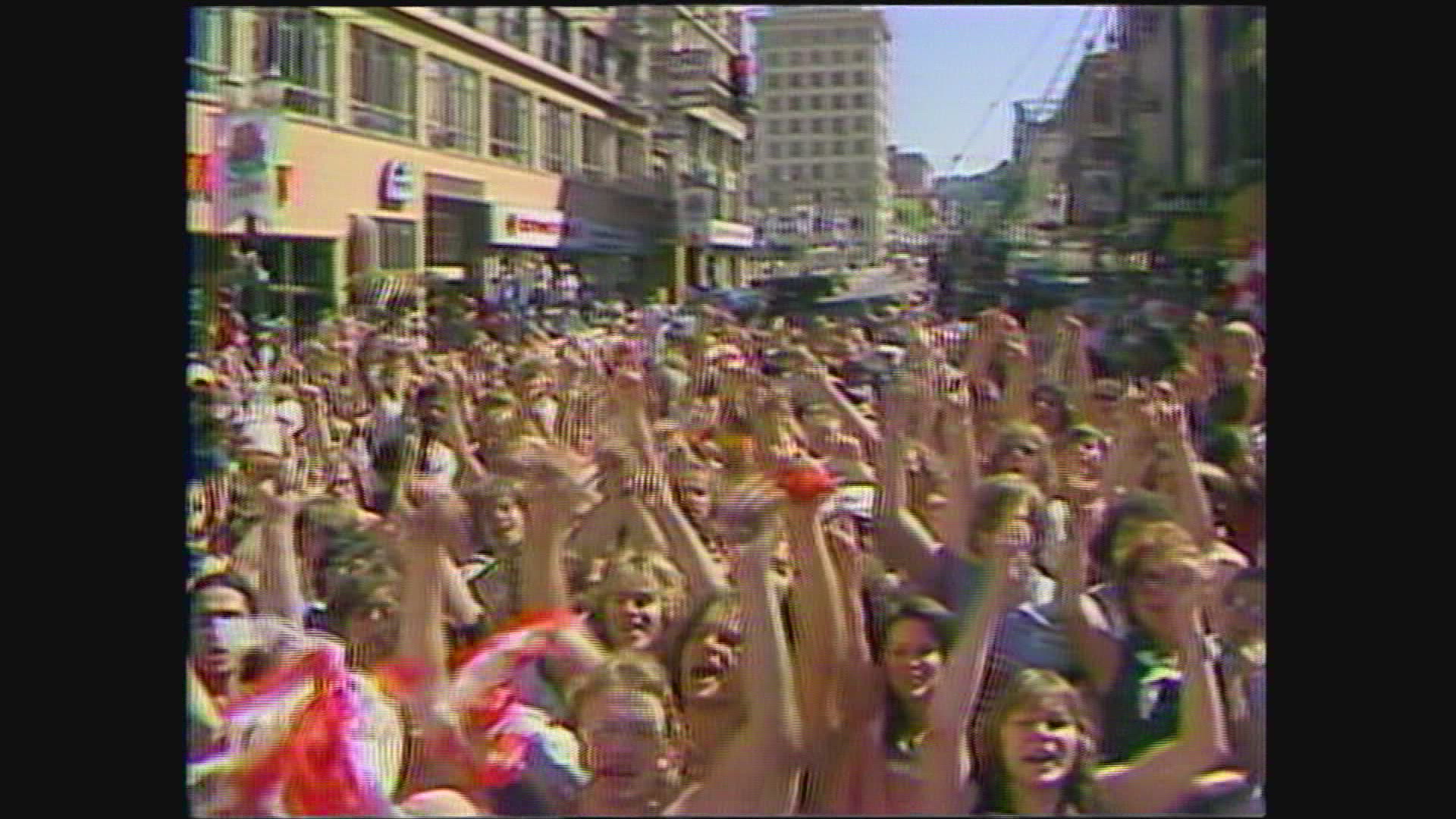 Portland Trailblazers celebrate winning NBA championship