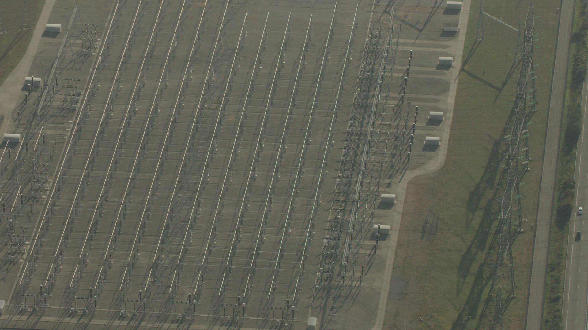 Aerial View Power Station French Alps