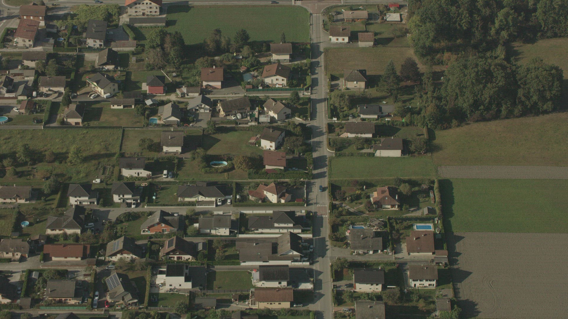 AerialView Village French Alps