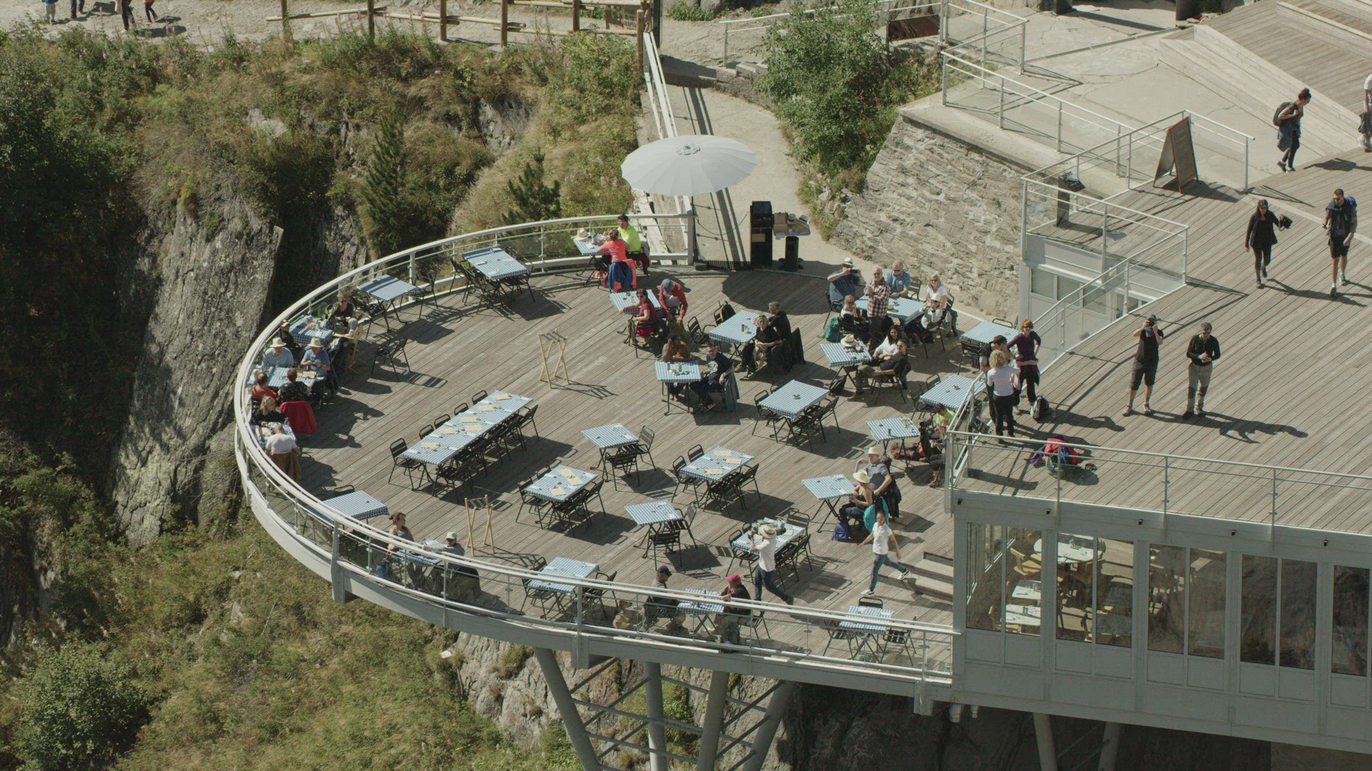 Aerial View Restaurant French Alps