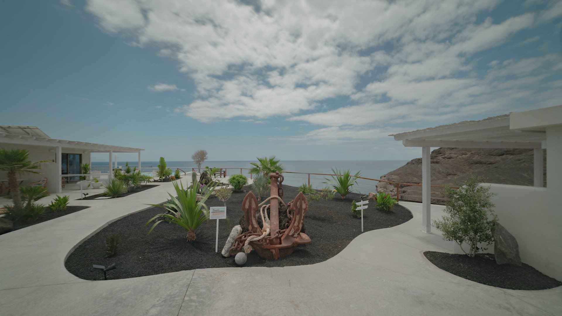 4K Beautiful Terrace with Ocean view Timelapse