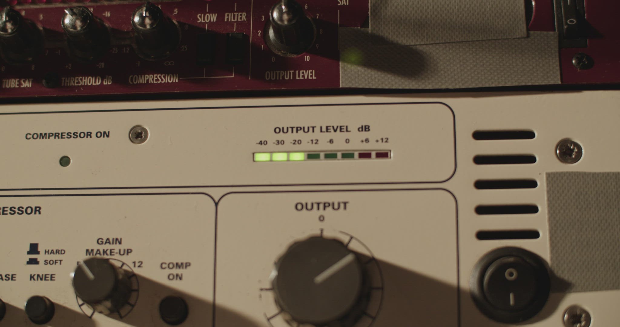 Music equipment in recording studio