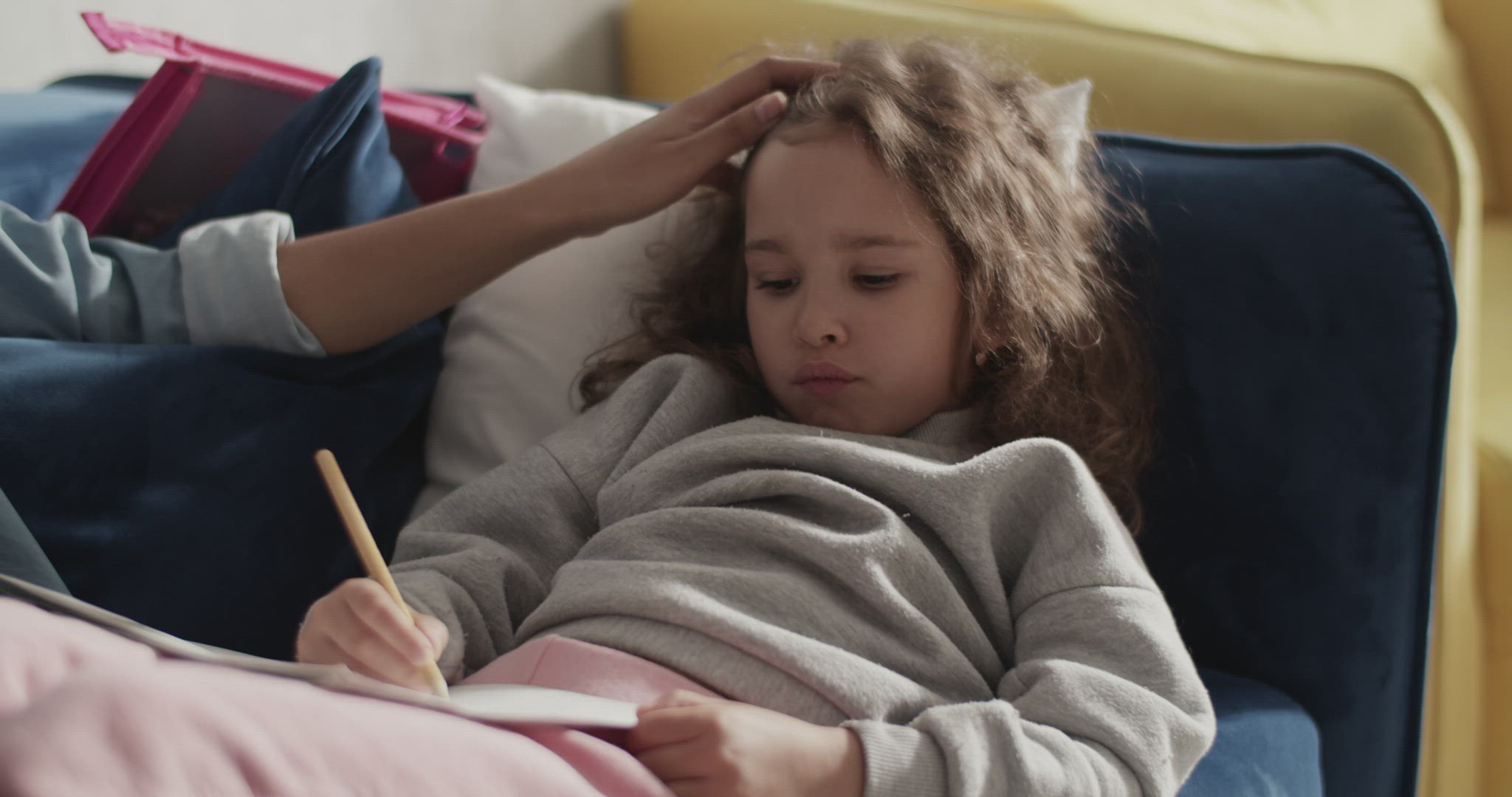 Daughter drawing near supportive mother