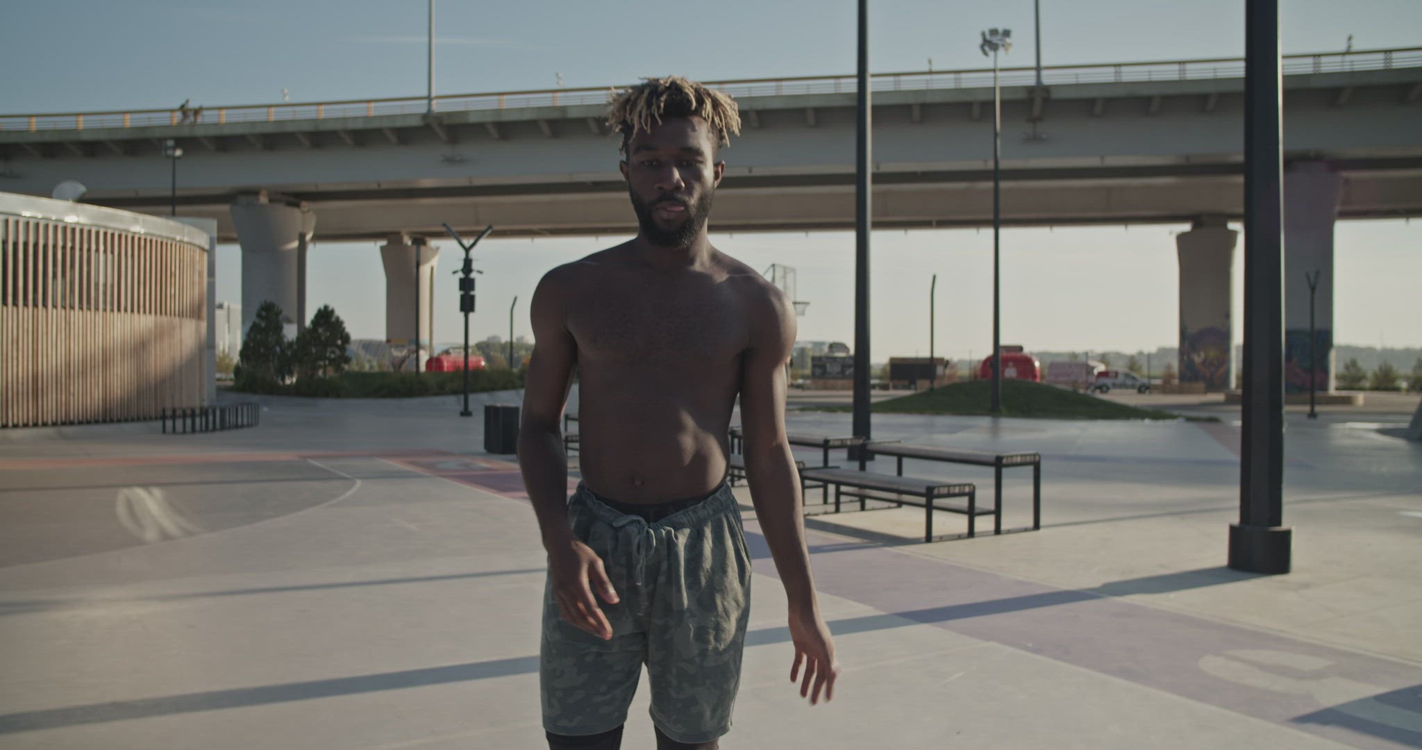 Black basketball player preparing to throw ball