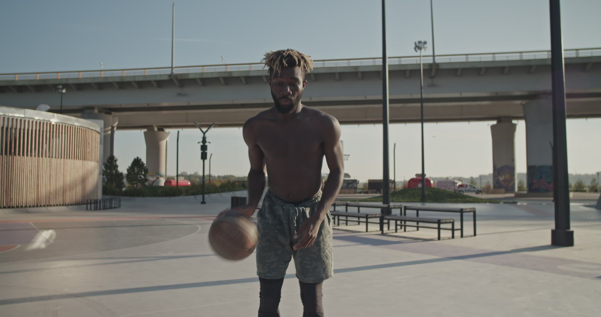 African American basketball player failing to score