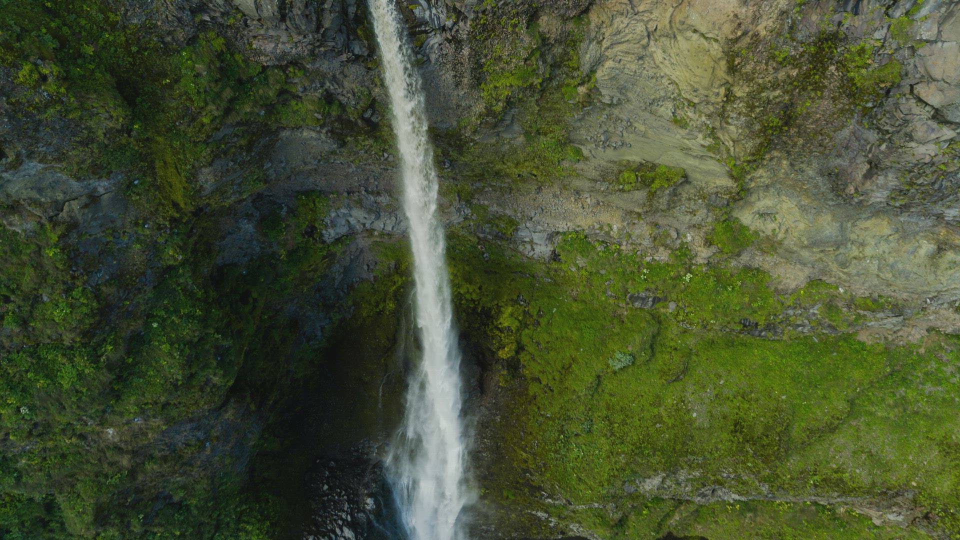 Waterfall Aerial Reveal 6K 