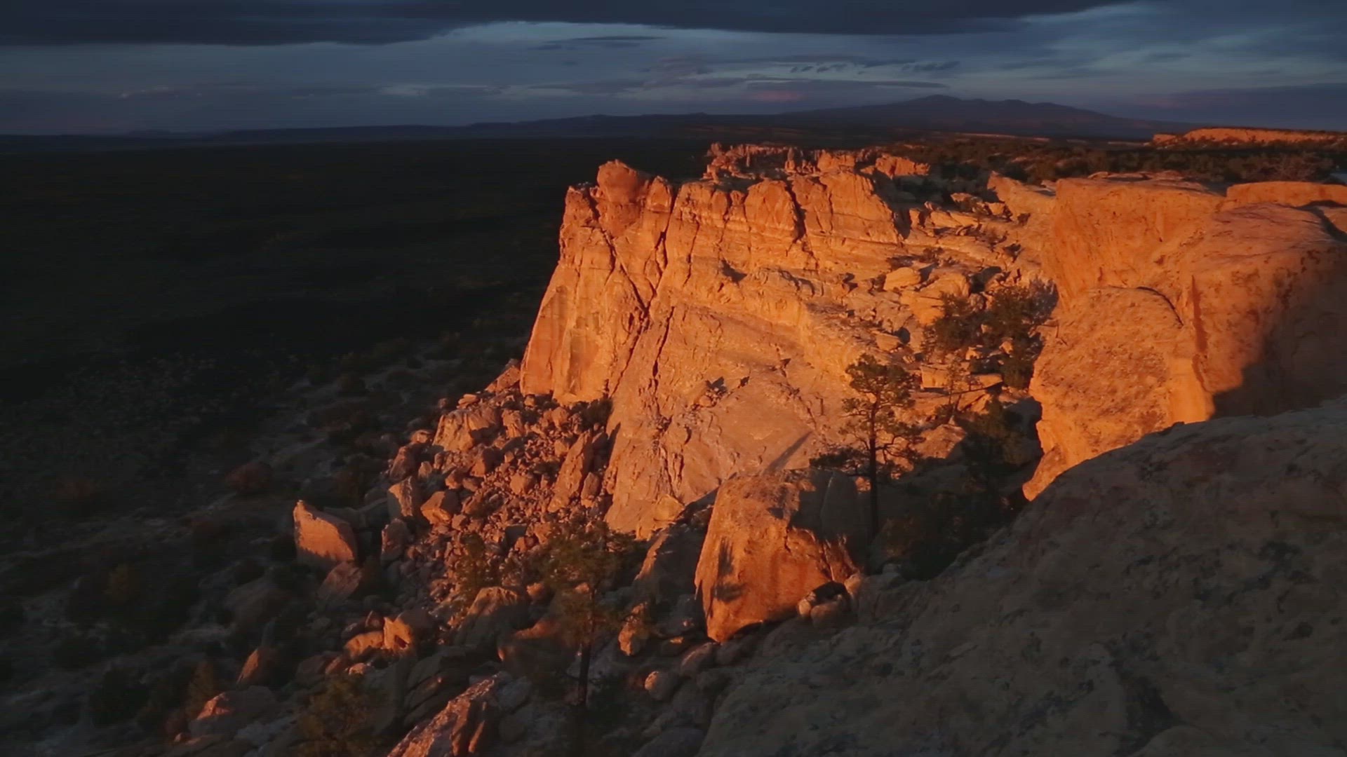 Sunset Light on Sandstone Bluffs