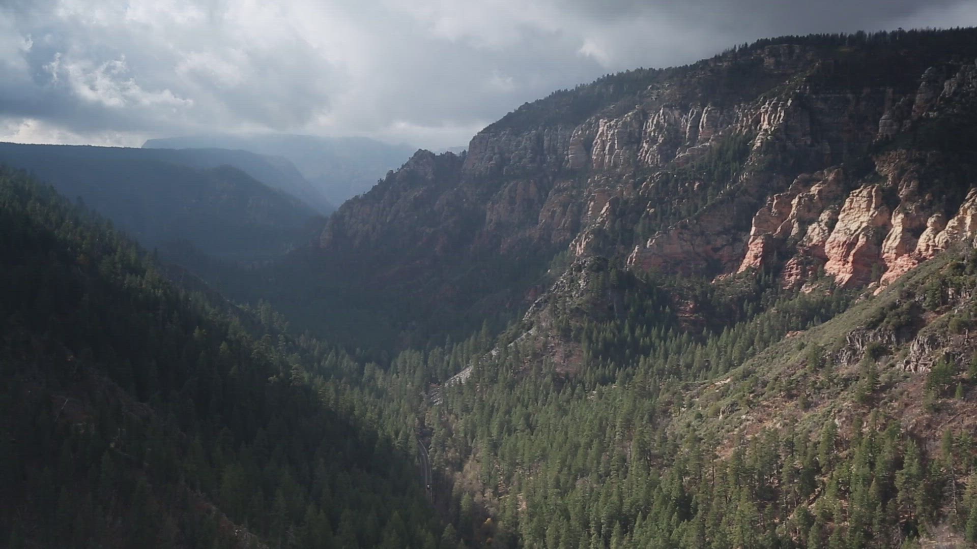Storms over Oak Creek Canyon