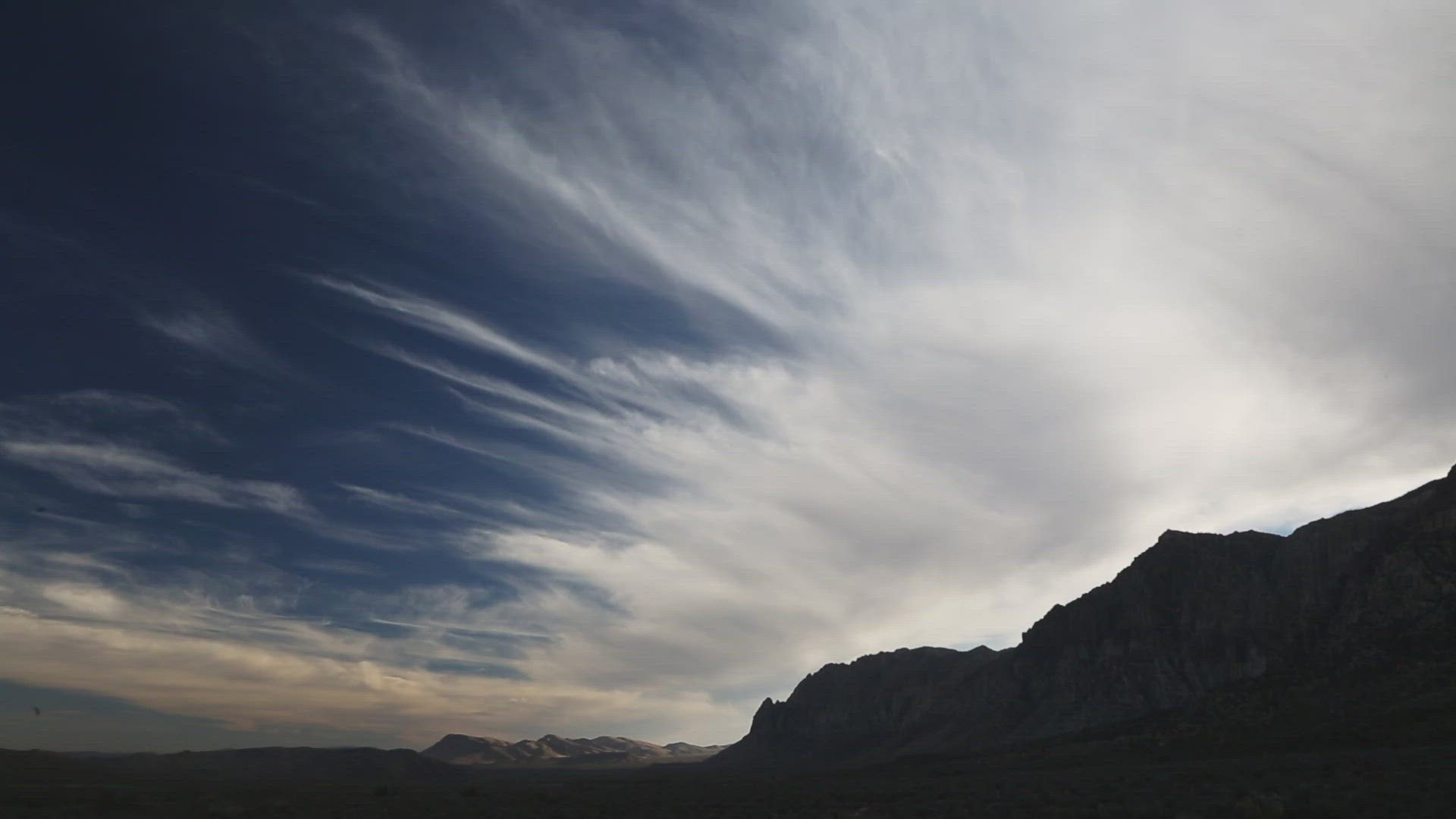 Clouds Stretching Above Mountains
