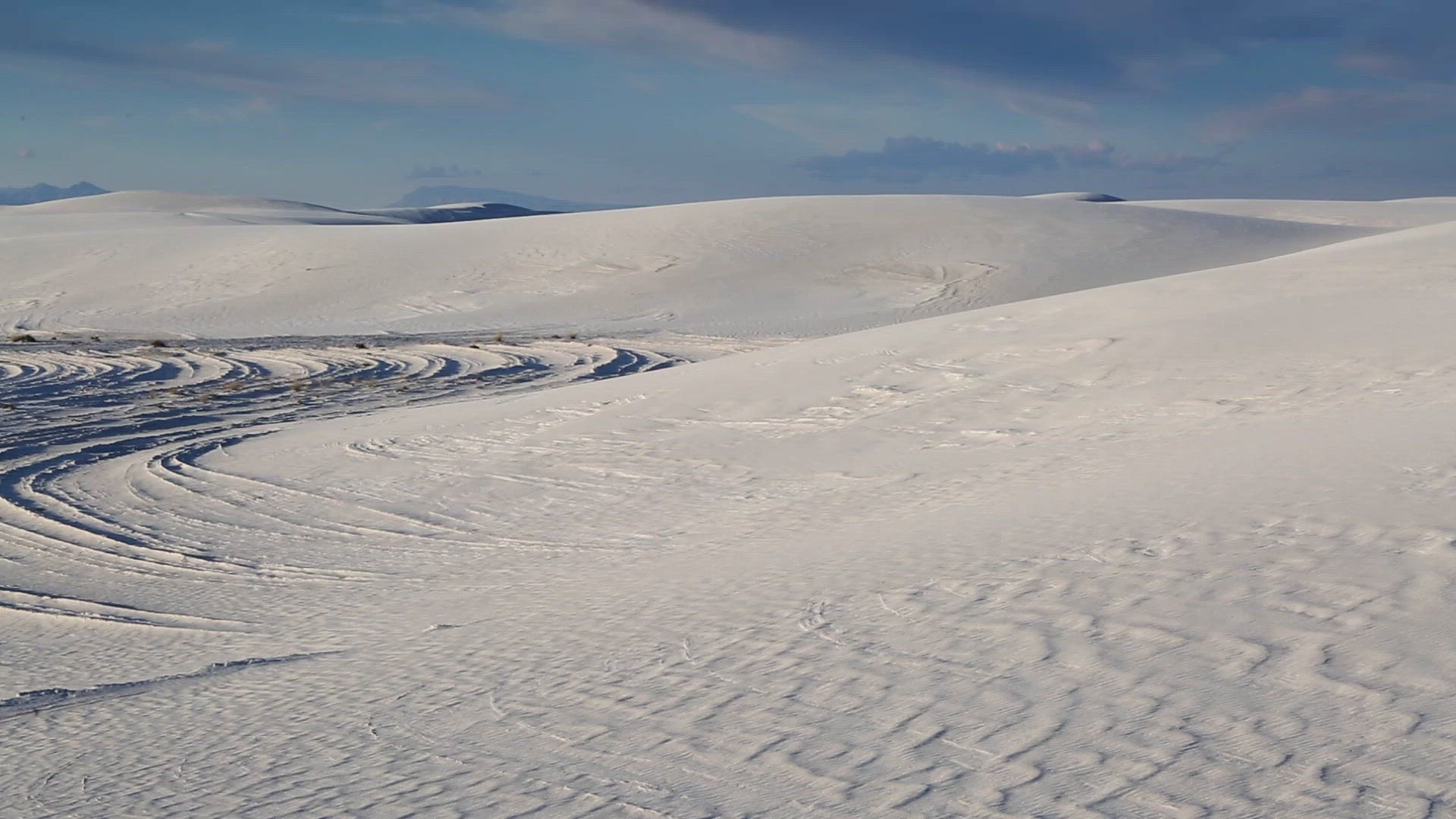 White Sand Dunes Above Valley