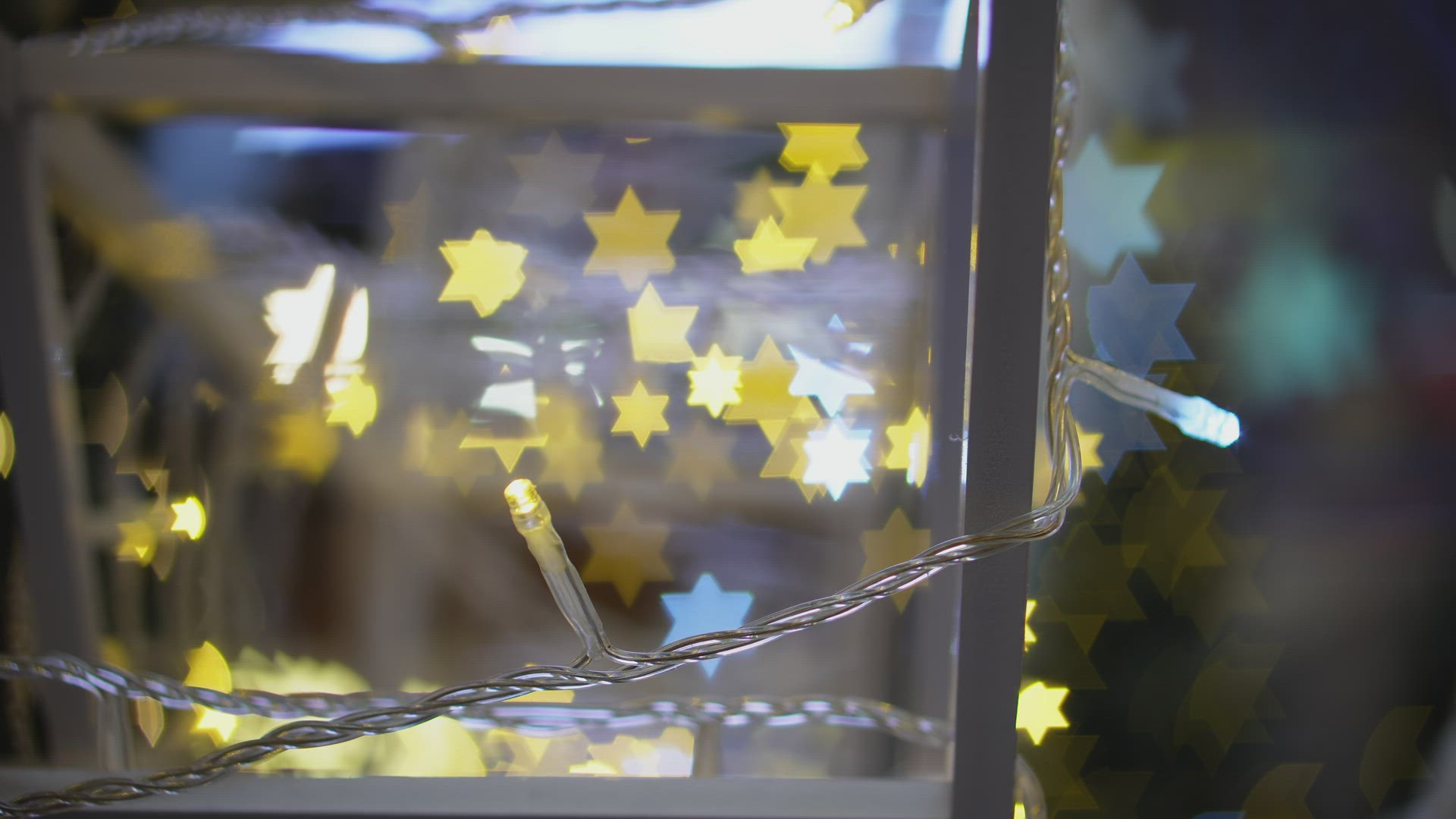 Select focus led light with star bokeh