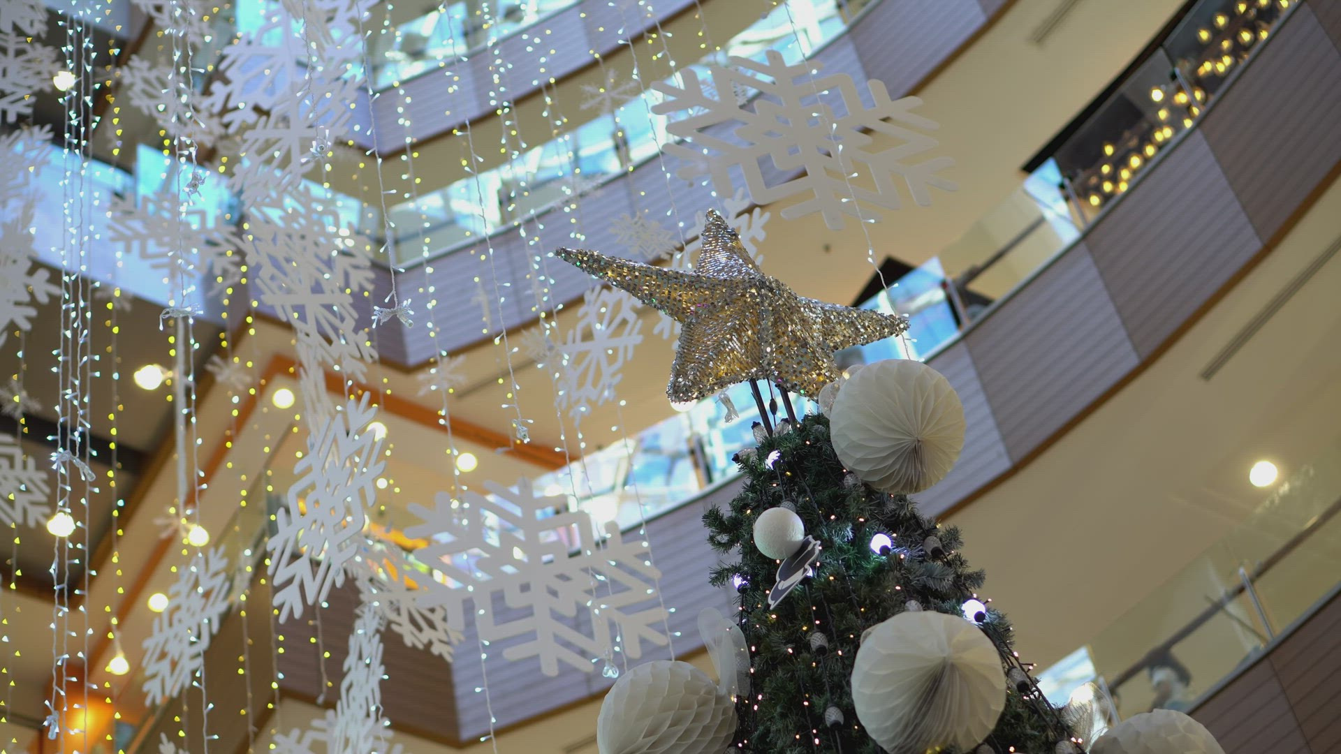 White star and snowflake decoration