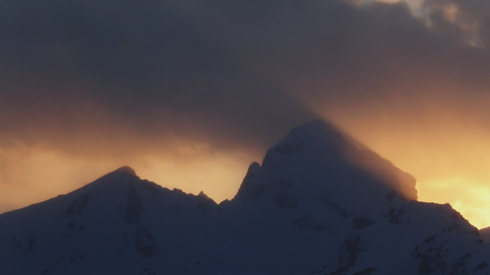 Backlit Fog over Tetons