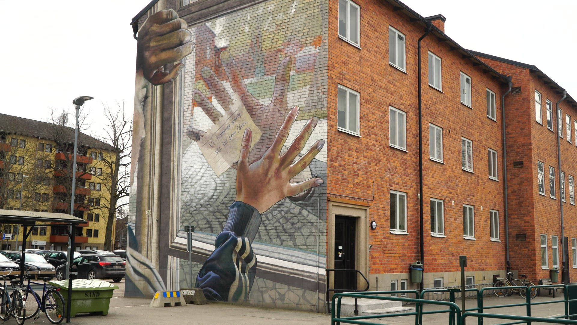 wall painting on house in karlstad - mural painting