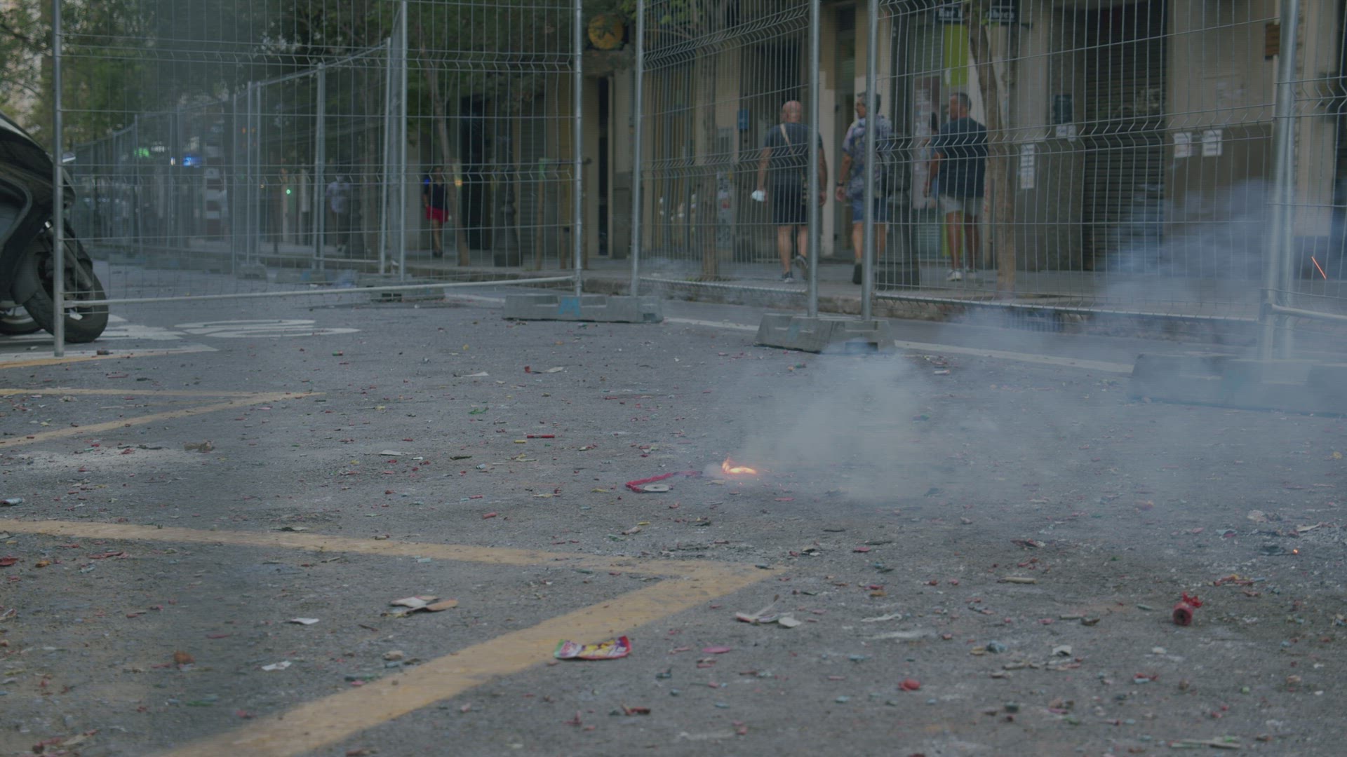 A platform for the explosion of firecrackers