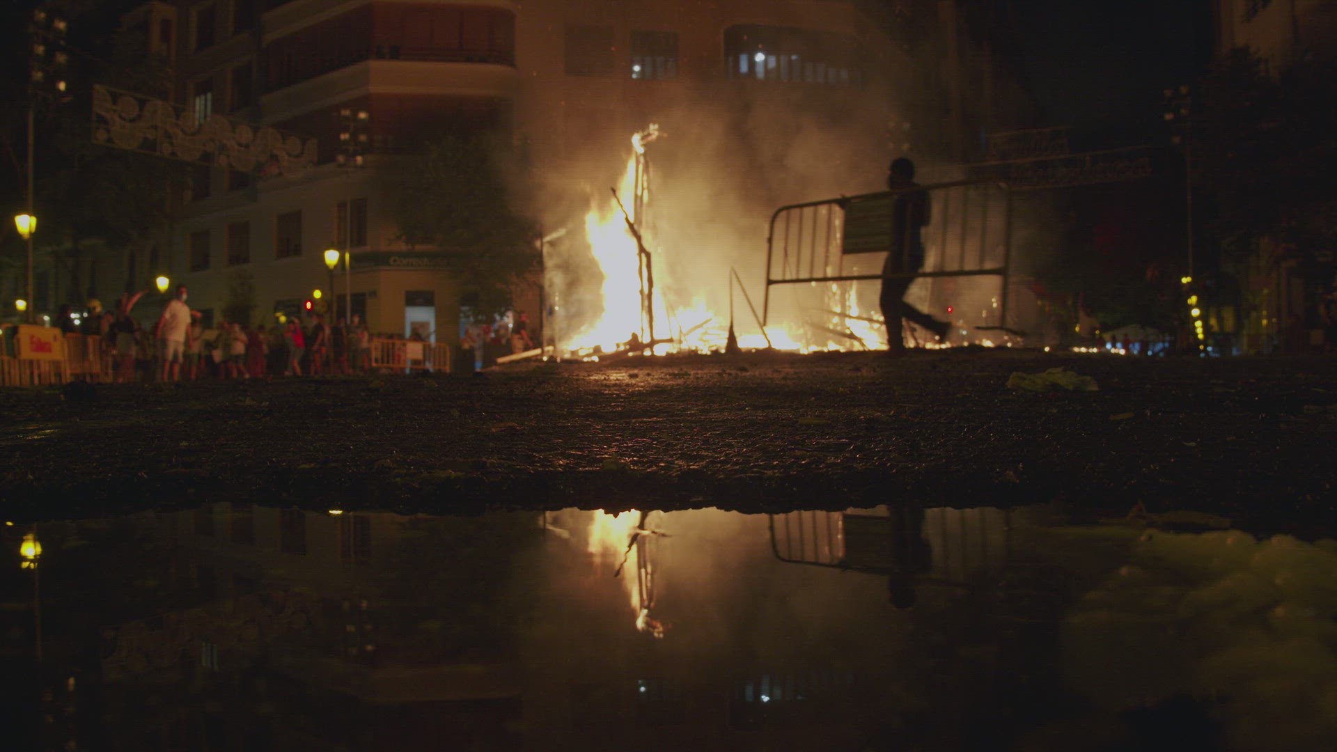 The fiesta ended at night