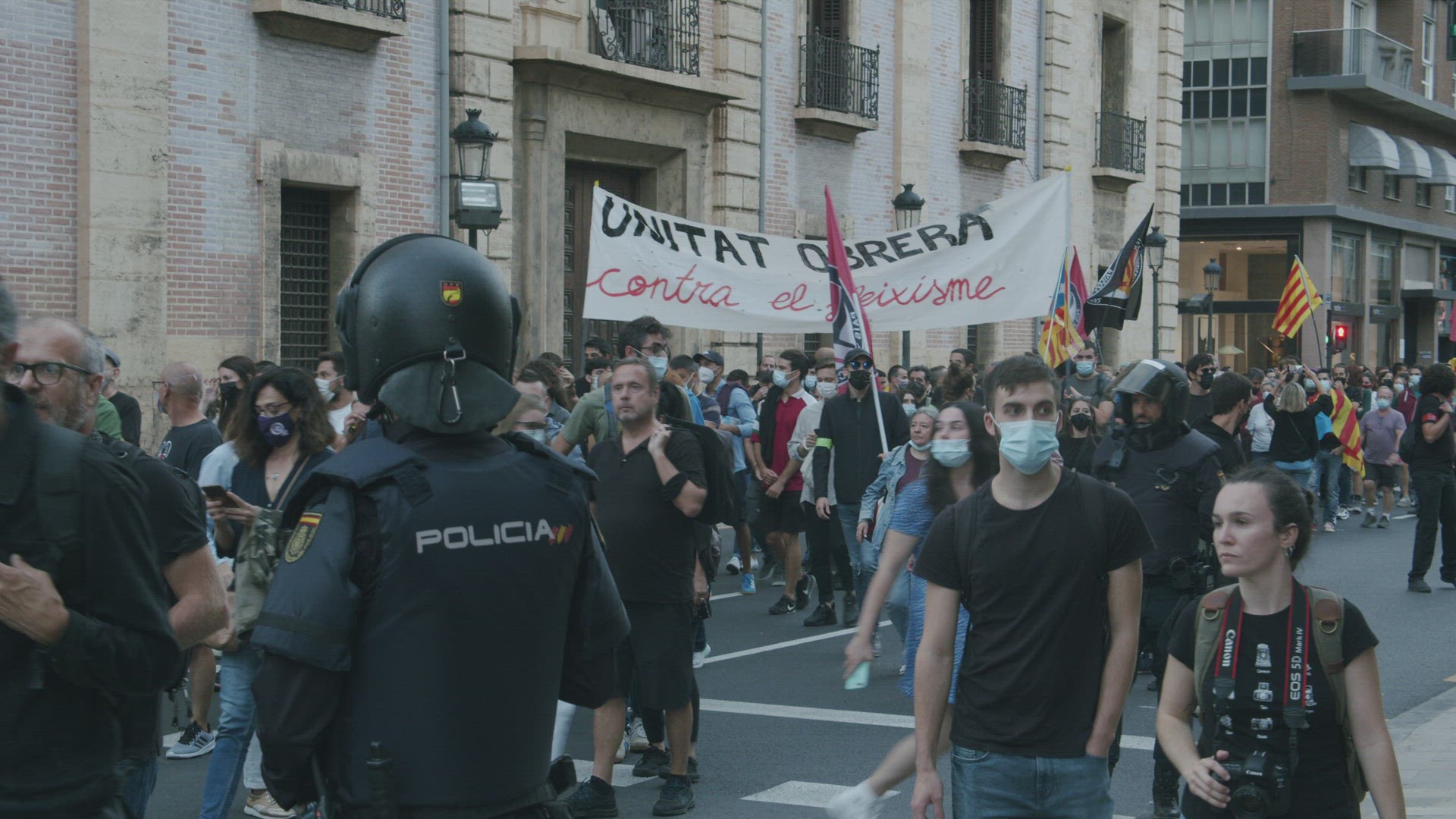 March on Independence Day of Spain