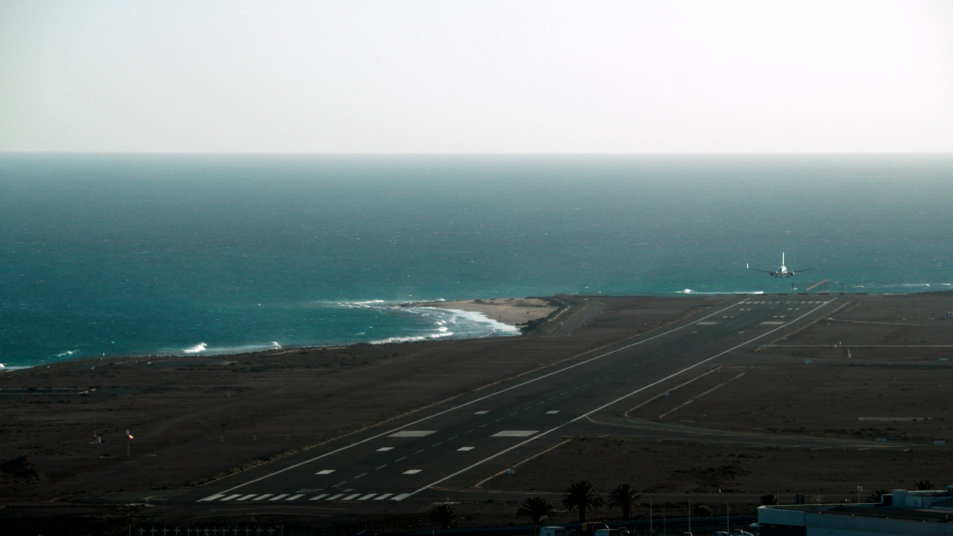The plane is landing