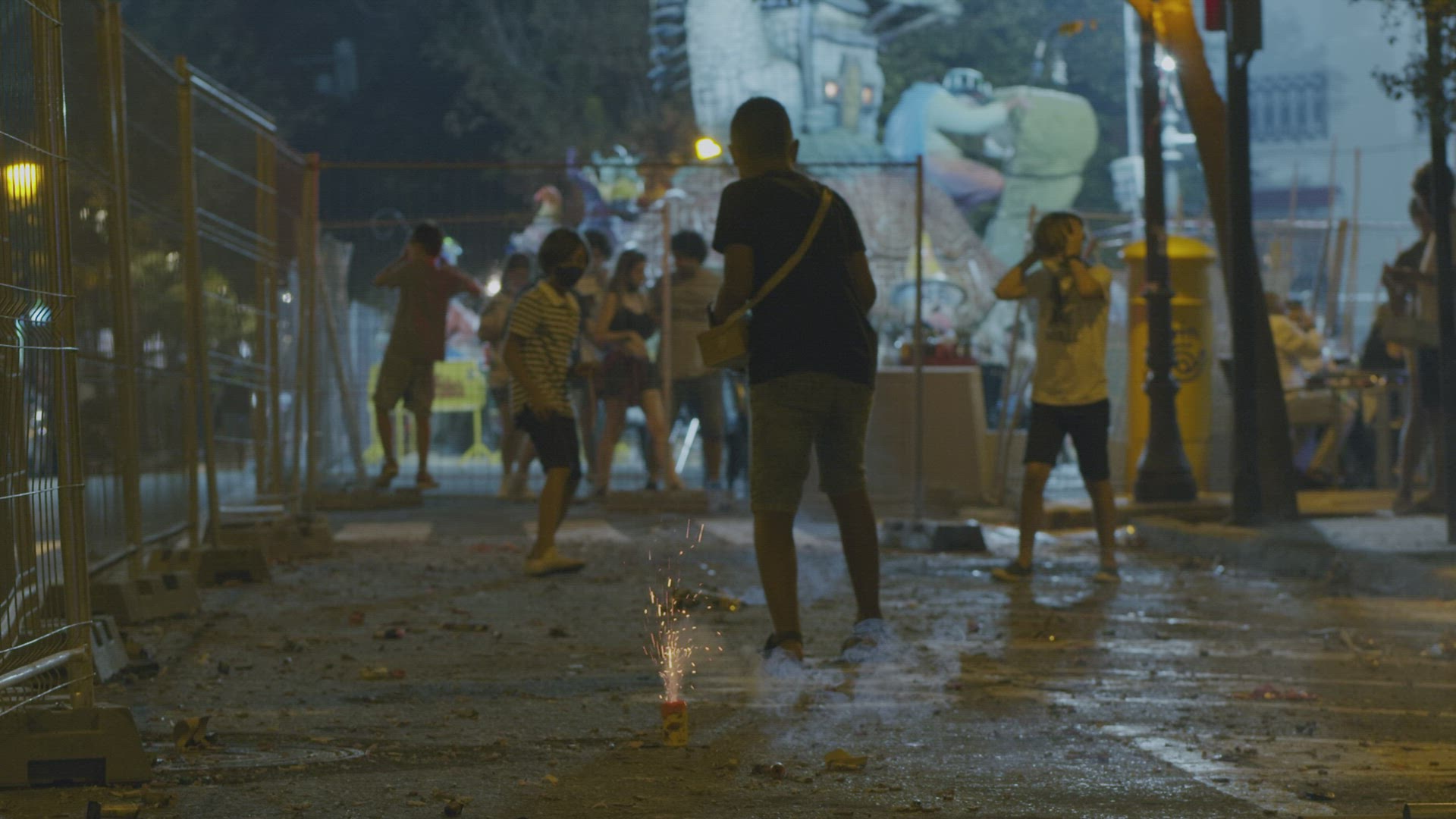 Las Fallas is famous for fireworks and firecrackers everywhere
