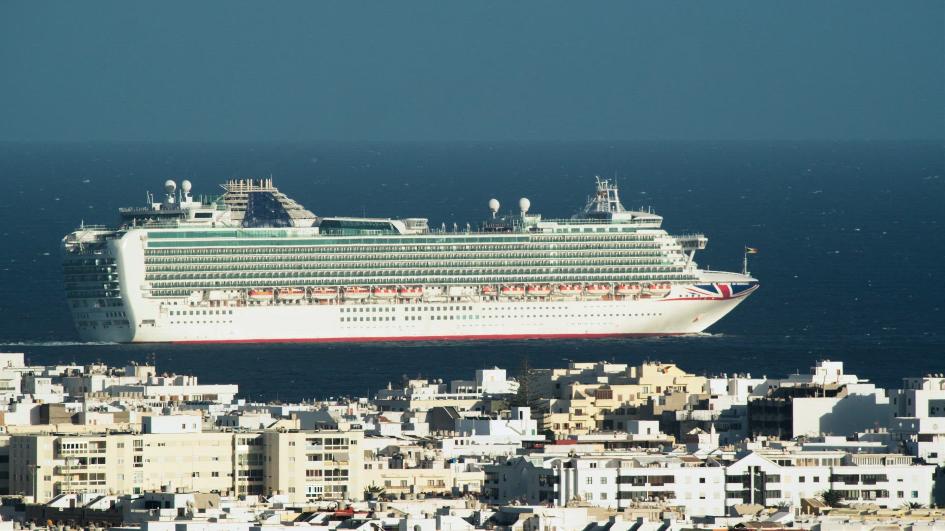 The sea liner went on a cruise
