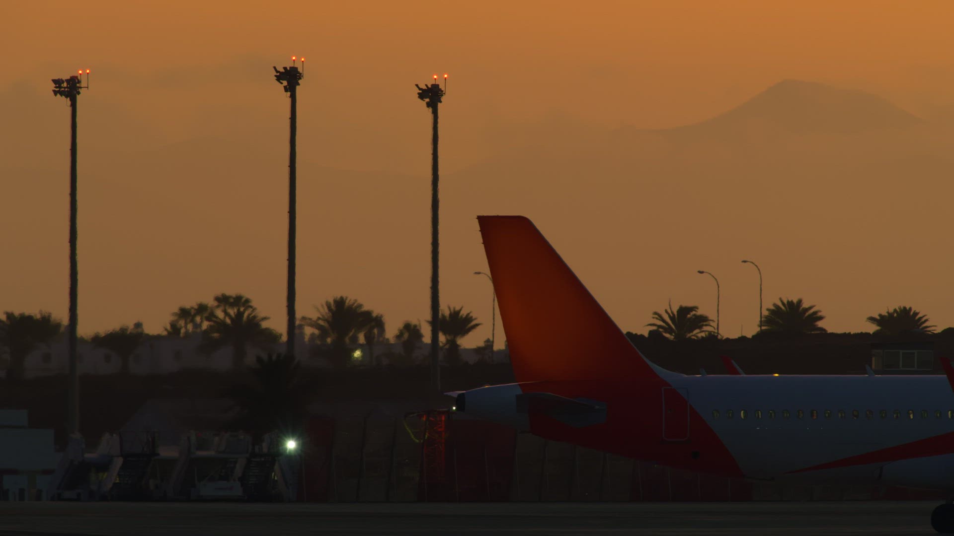 Airplane before takeoff