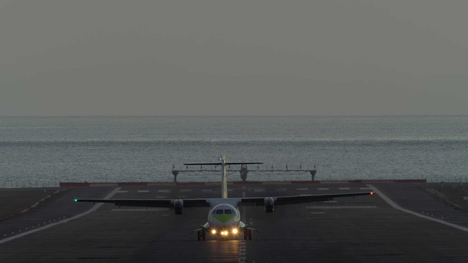 The plane is landing
