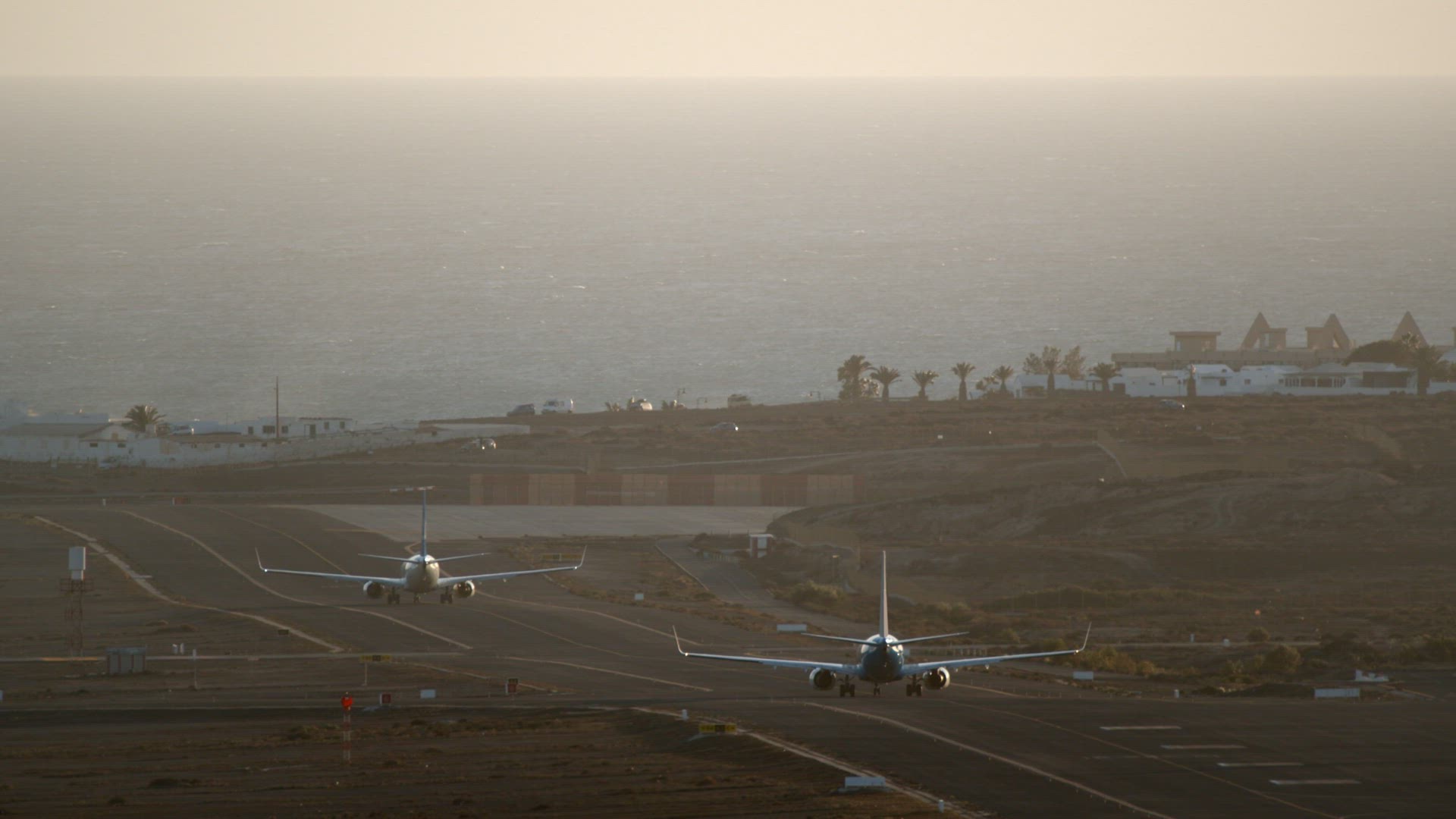 Line of planes for takeoff