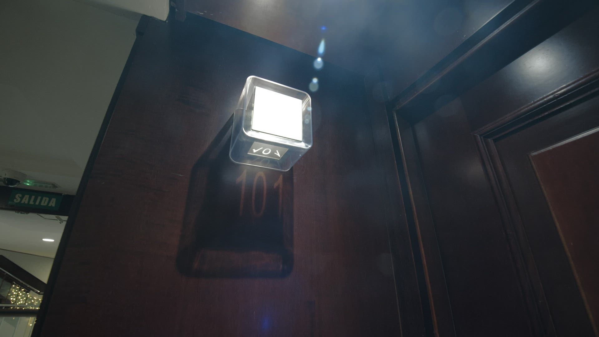 Door to hotel room