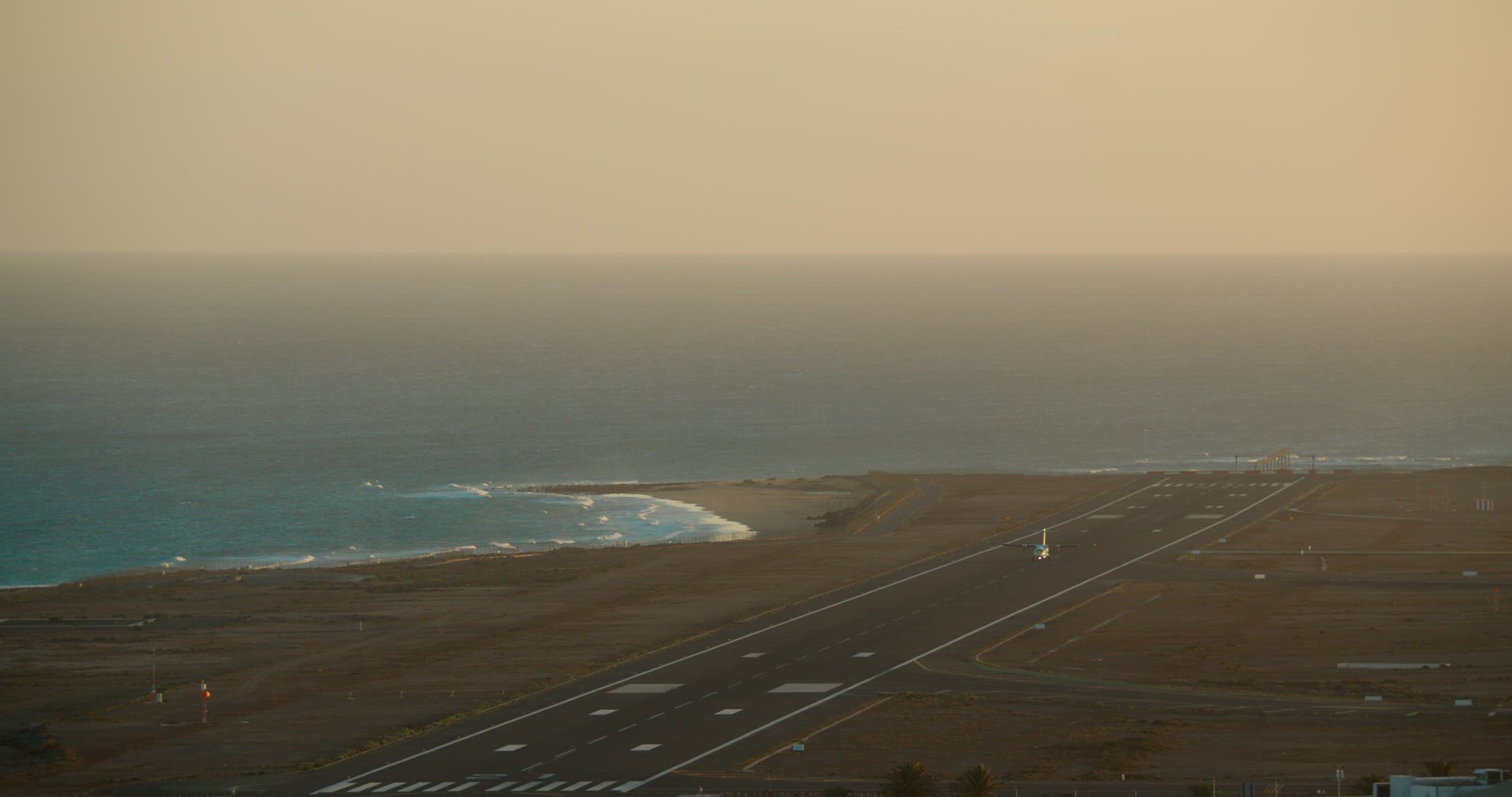 Passenger plane coming in for landing