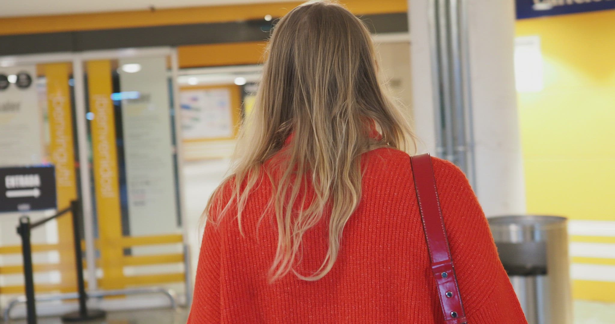 Girl in a red sweater