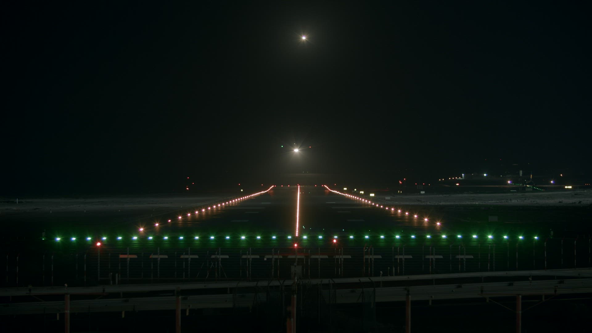 Airplanes in the night sky